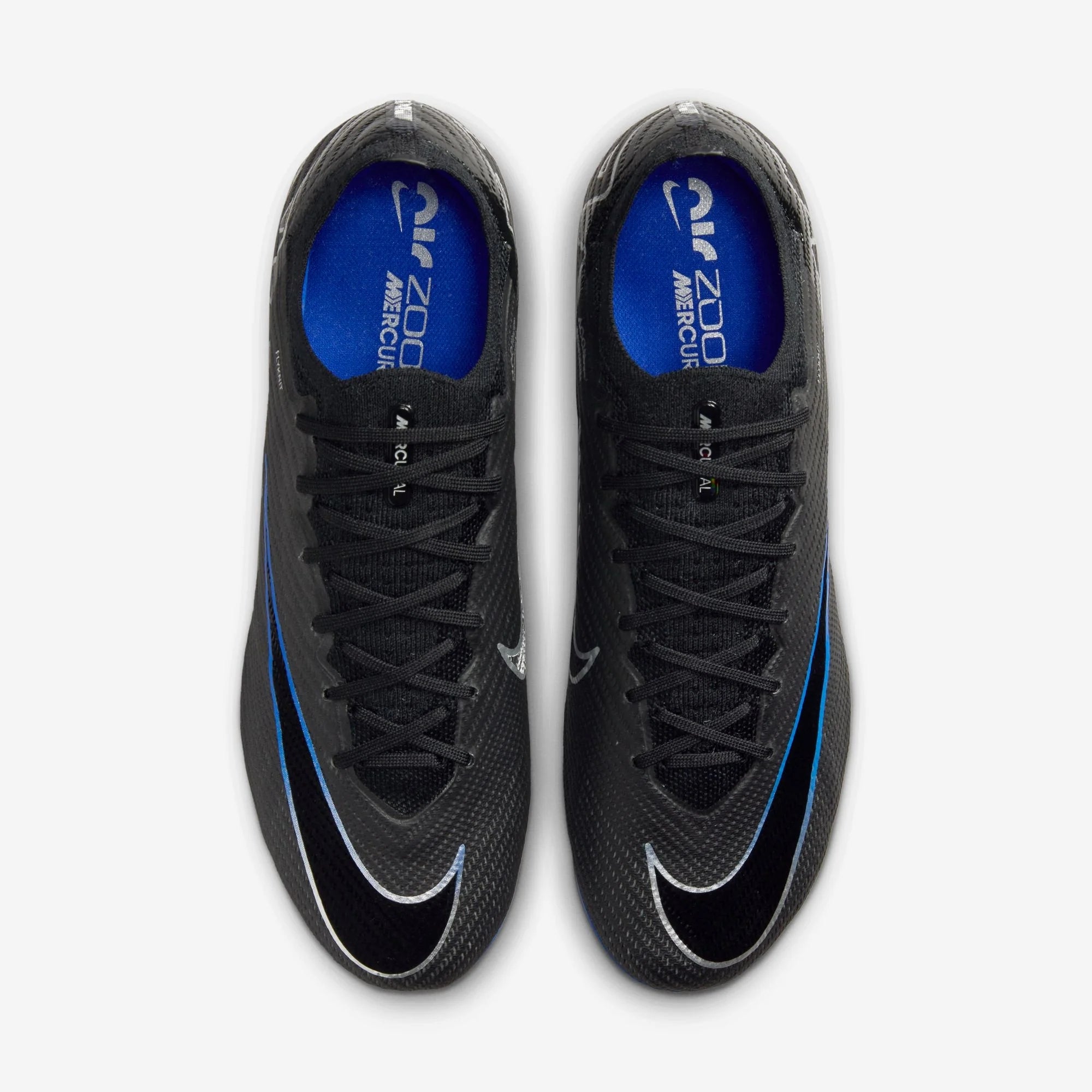 Nike Mercurial Vapor 15 Elite FG Low-Top Soccer Cleats - Black/Chrome/Hyper Royal