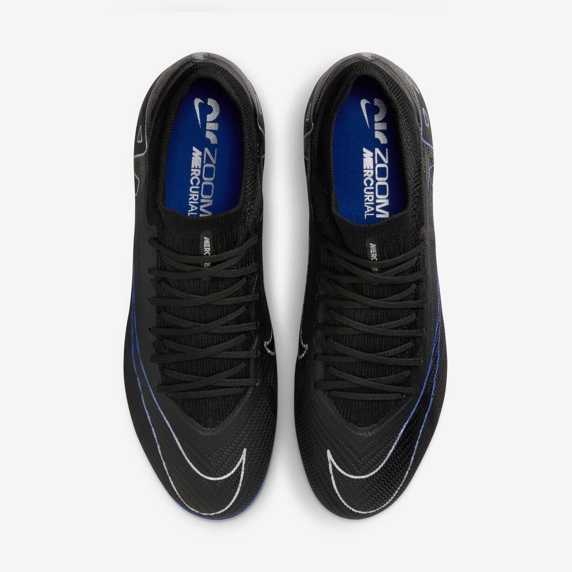 Nike Mercurial Vapor 15 Pro Firm-Ground Low-Top Soccer Cleats - Black/Chrome/Hyper Royal