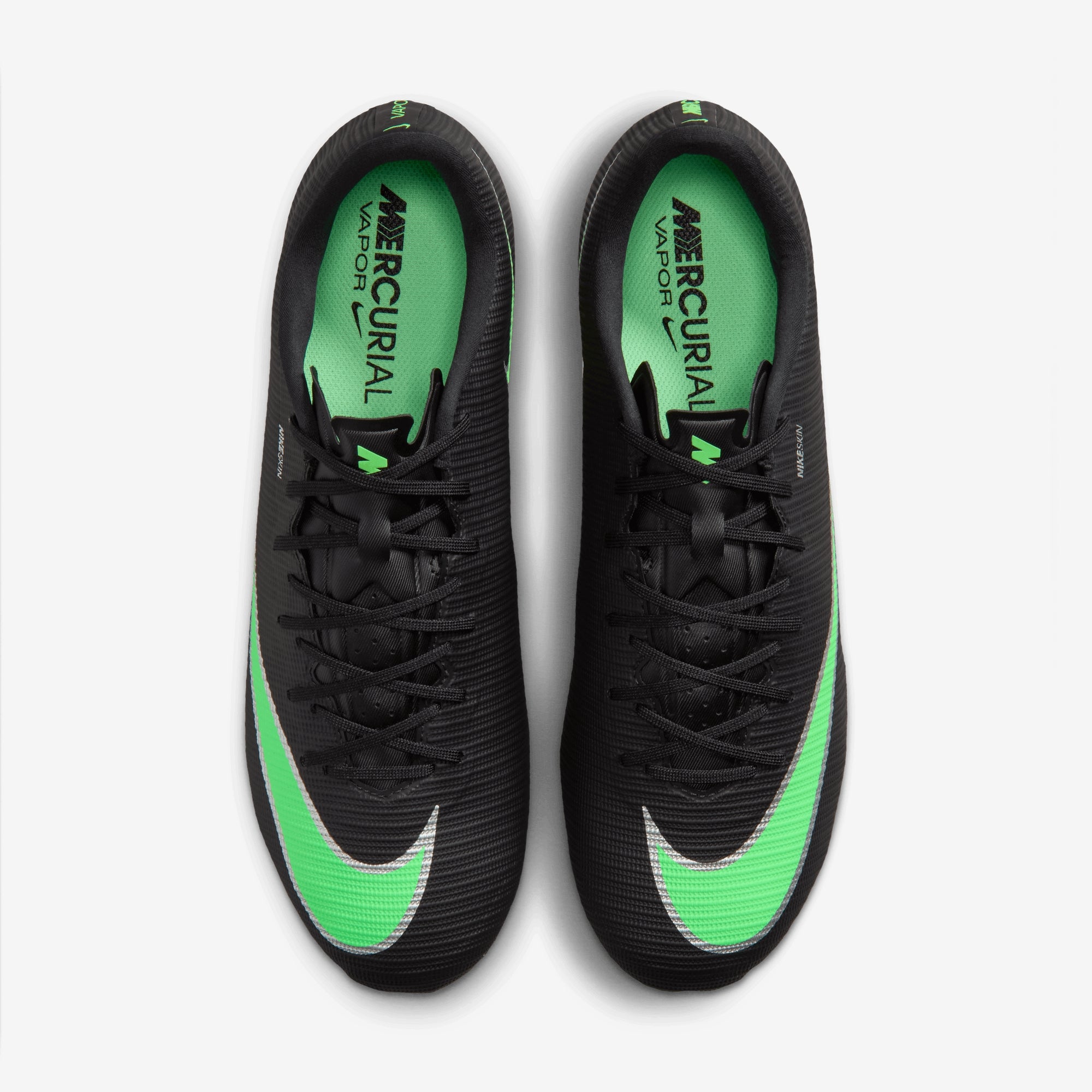 Nike Mercurial Vapor 17 Academy Multi-Ground Low-Top Soccer Cleats - Black/Illusion Green-Black