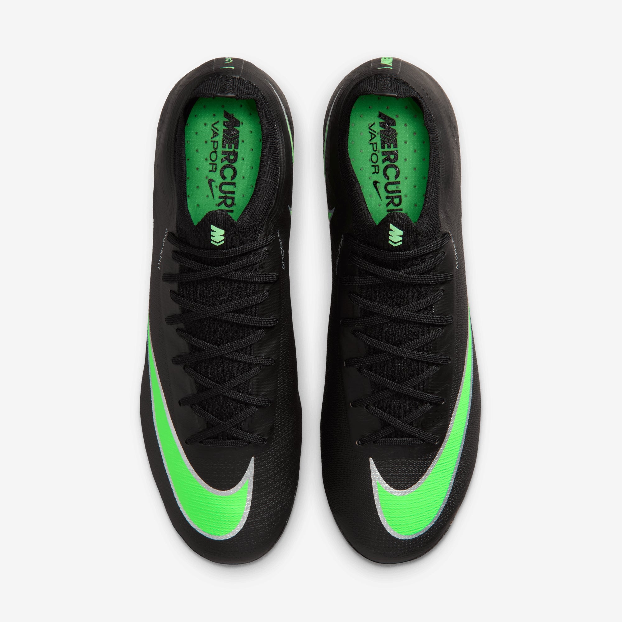 Nike Mercurial Vapor 17 Elite Firm-Ground Low-Top Soccer Cleats - Black/Illusion Green-Black