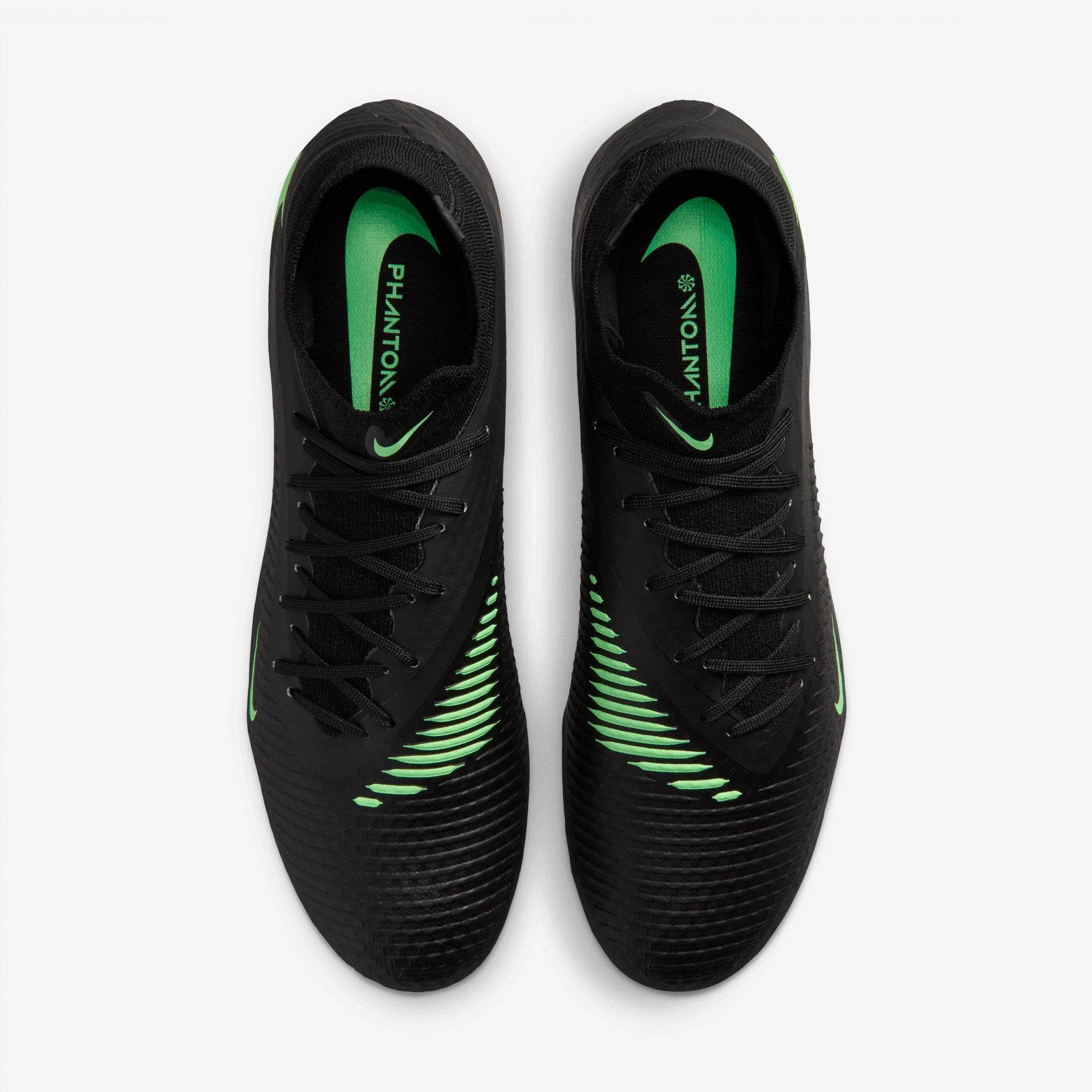 Nike Phantom 6 High Academy Multi-Ground Soccer Cleats - Black/Illusion Green-Black