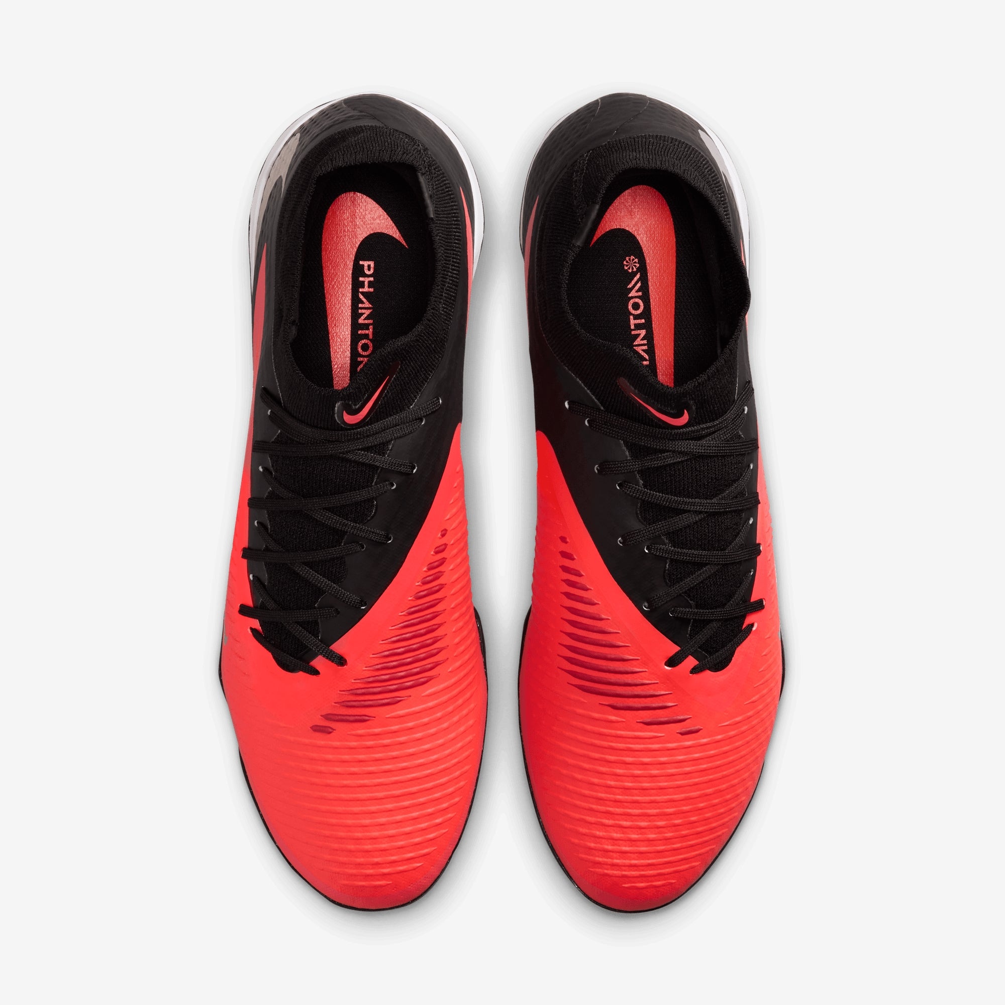 Nike Phantom 6 High Academy Turf Soccer Shoes - Bright Crimson/Blur-Black