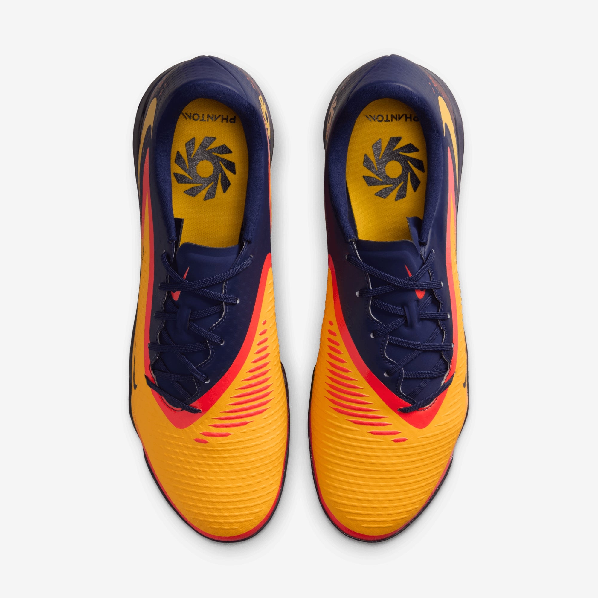 Nike Phantom 6 Low Academy "Erling Haaland" Turf Soccer Shoes - Laser Orange/Lemon Venom-Blue Void