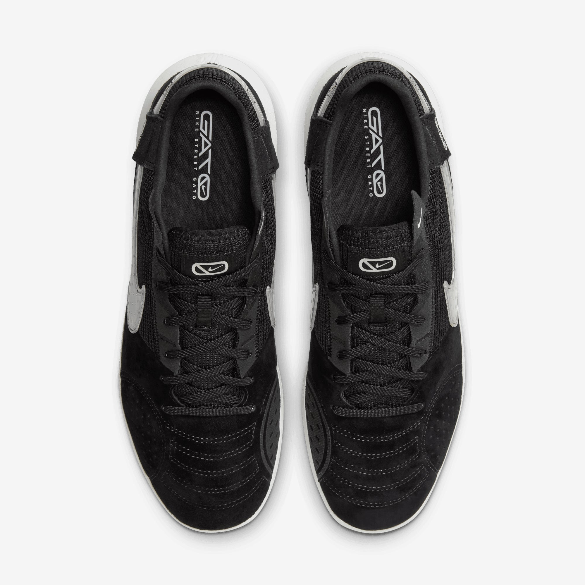 Nike Streetgato Low-Top Soccer Shoes - Black/Summit White-Off Noir