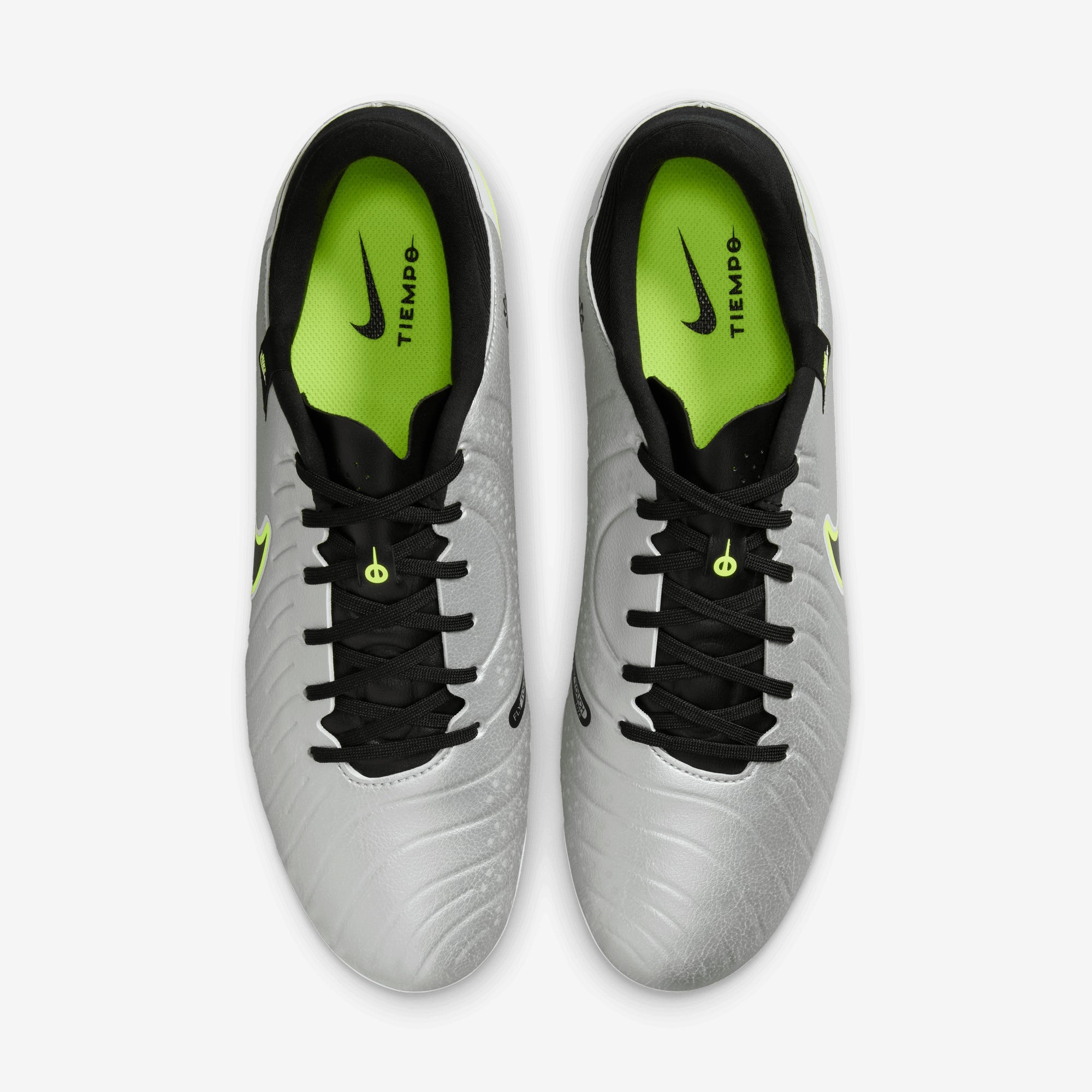 Nike Tiempo Legend 10 Academy Multi-Ground Low-Top Soccer Cleats - Metallic Silver/Black-Volt