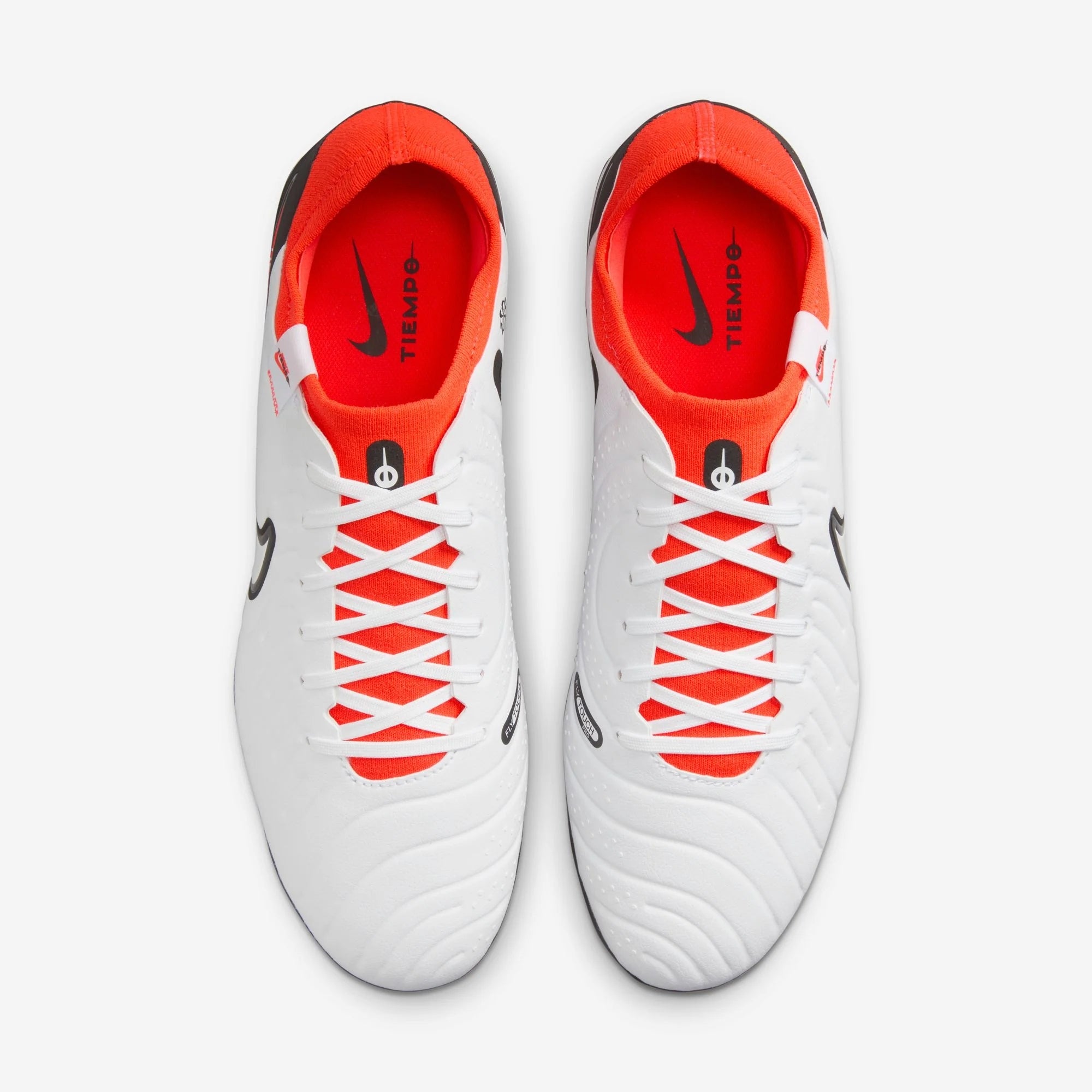 Nike Tiempo Legend 10 Pro FG Low-Top Soccer Cleats - White/Bright Crimson/Black