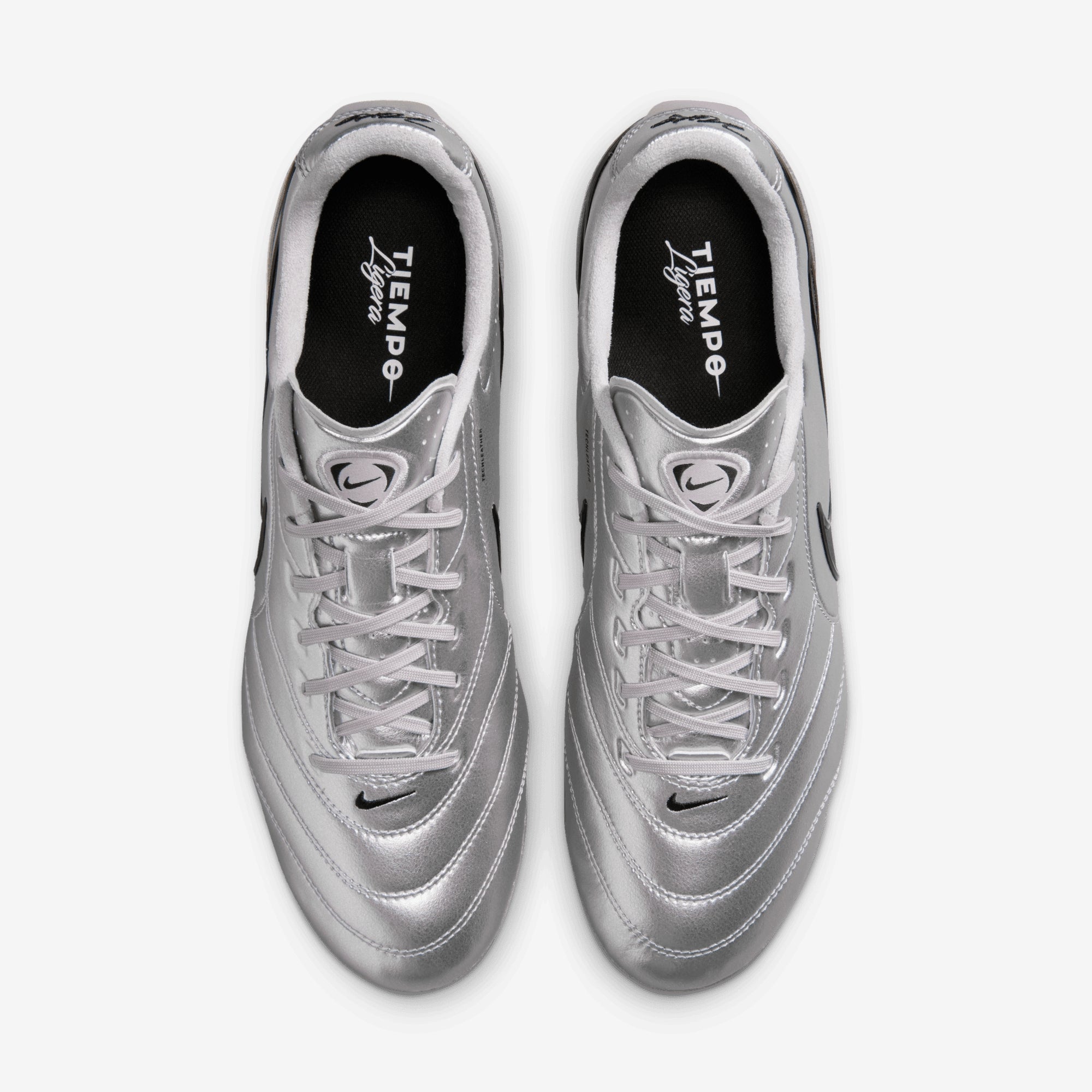 Nike Tiempo Ligera Pro Firm-Ground Low-Top Soccer Cleats - Metallic Silver/Black