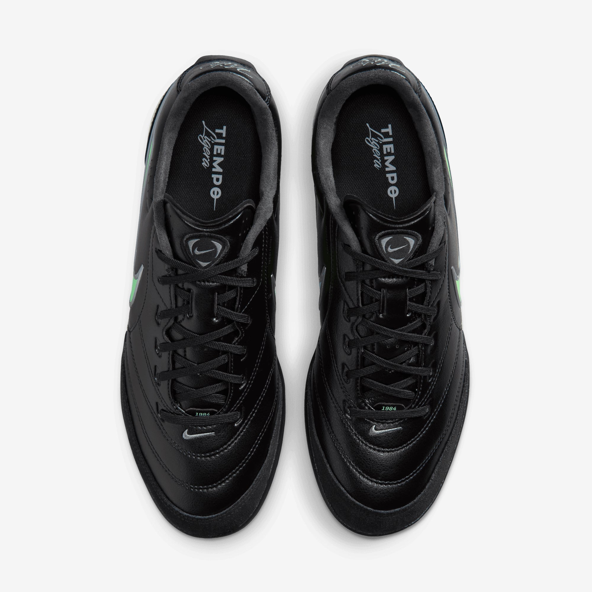 Nike Tiempo Ligera Pro Turf Low-Top Soccer Shoes - Black/Illusion Green-Black