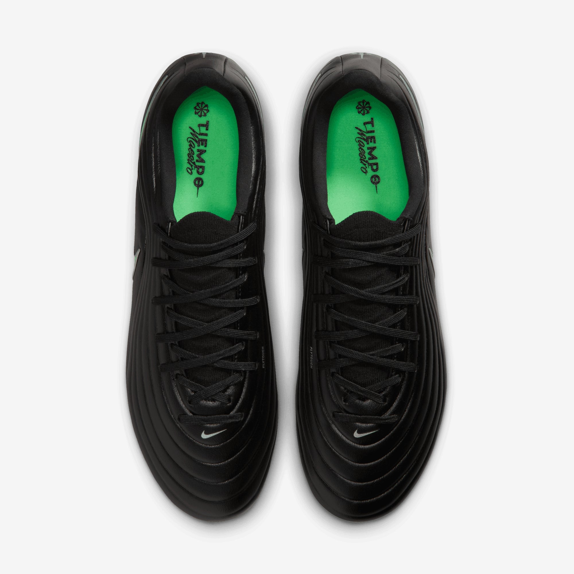 Nike Tiempo Maestro Academy Multi-Ground Low-Top Soccer Cleats - Black/Illusion Green-Black