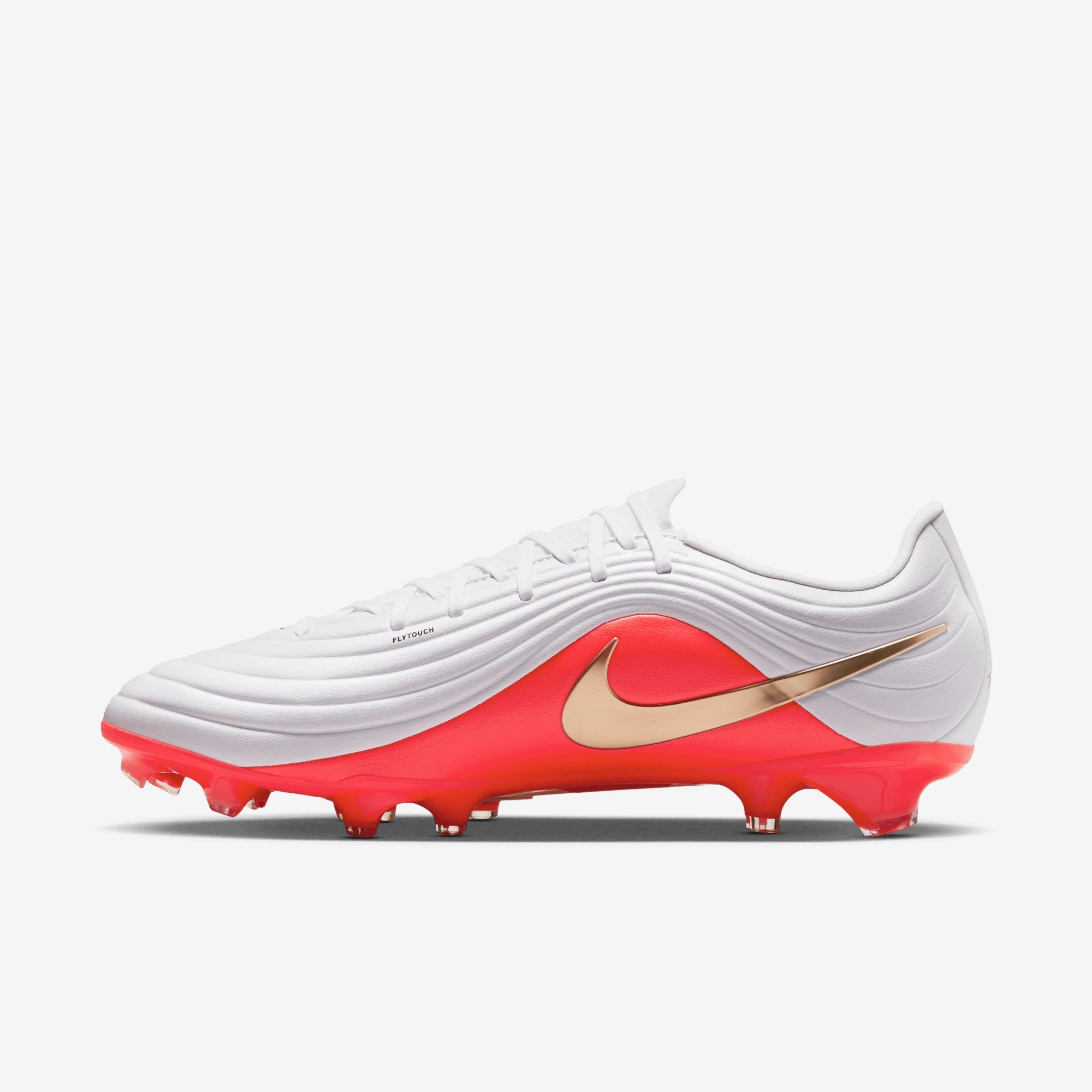 Nike Tiempo Maestro Academy Multi-Ground Low-Top Soccer Cleats - White/Blur-Bright Crimson