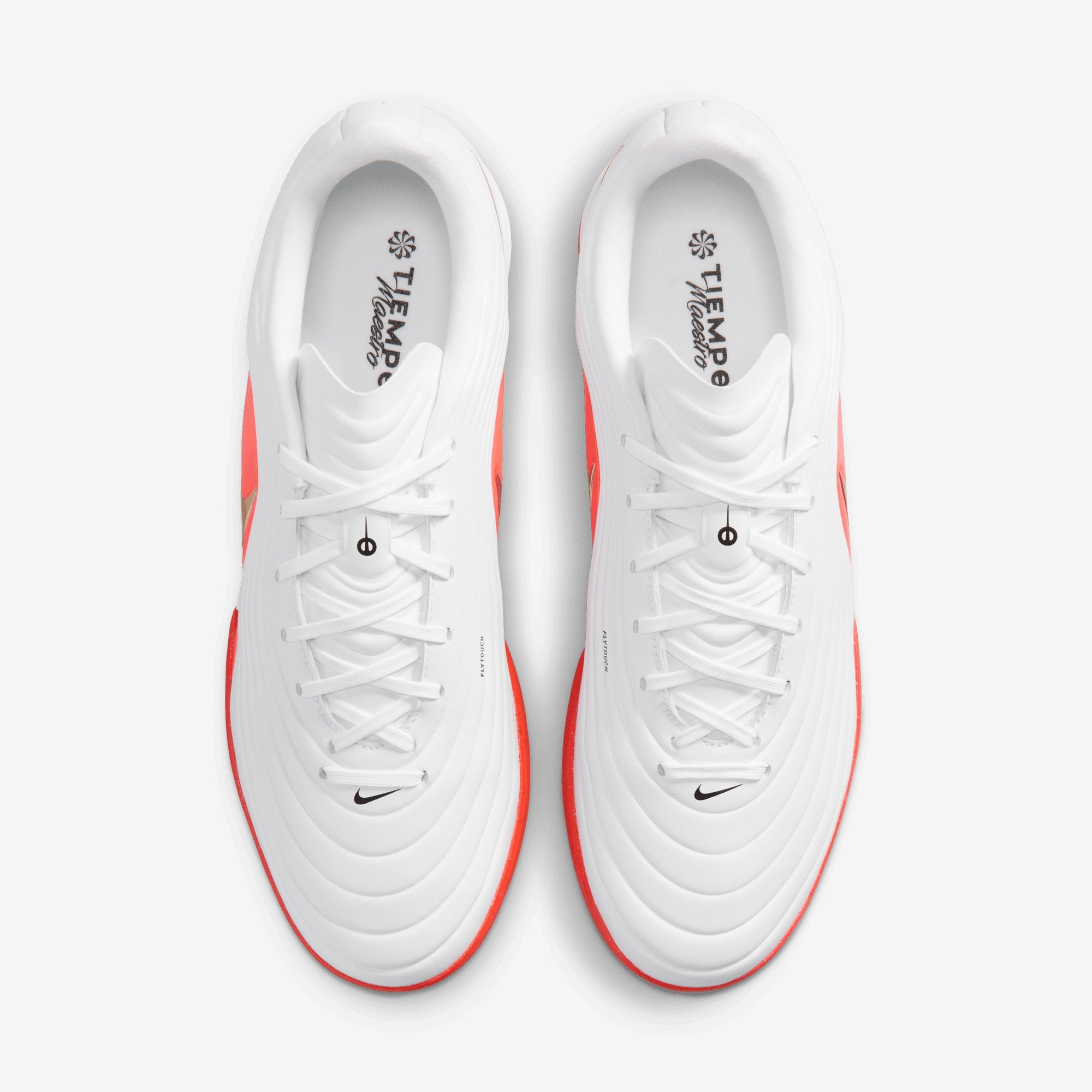 Nike Tiempo Maestro Academy Turf Low-Top Soccer Shoes - White/Blur-Bright Crimson