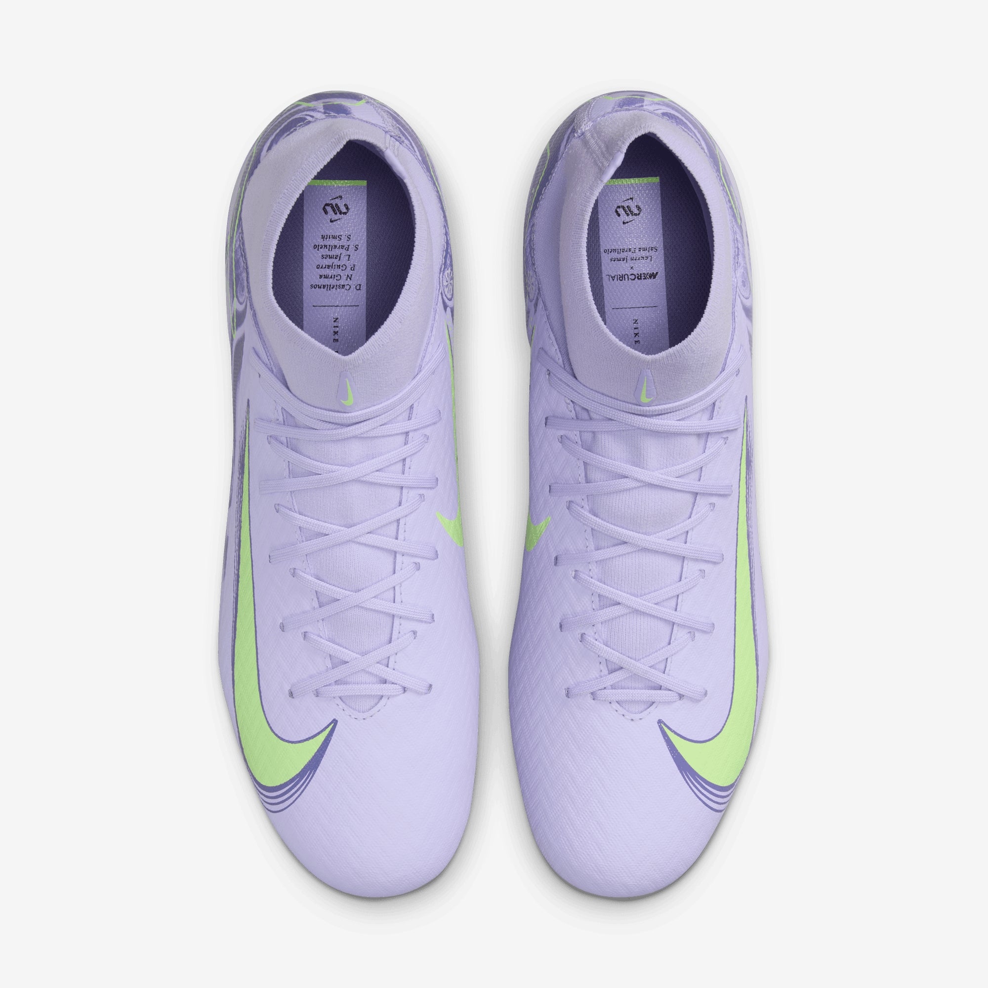 Nike United Mercurial Superfly 10 Academy MG High-Top Soccer Cleats - Purple Agate/Barely Volt