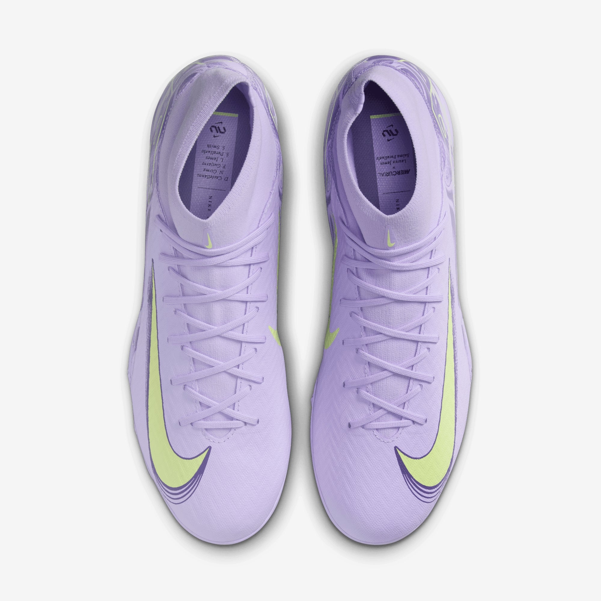 Nike United Mercurial Superfly 10 Academy TF High-Top Soccer Shoes - Purple Agate/Barely Volt