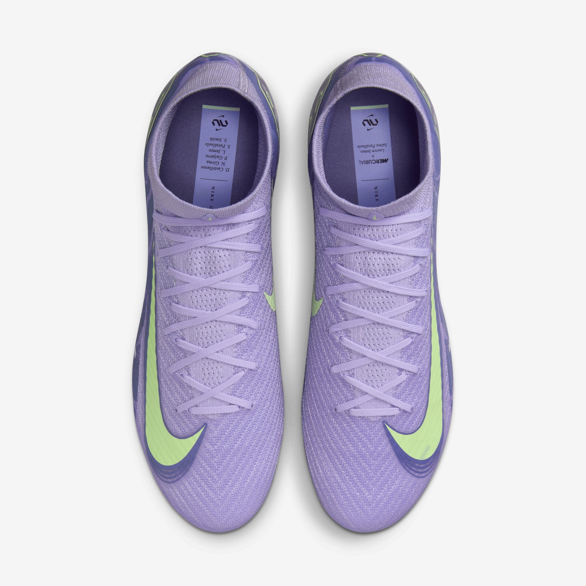 Nike United Mercurial Superfly 10 Elite FG High-Top Soccer Cleats - Purple Agate/Barely Volt