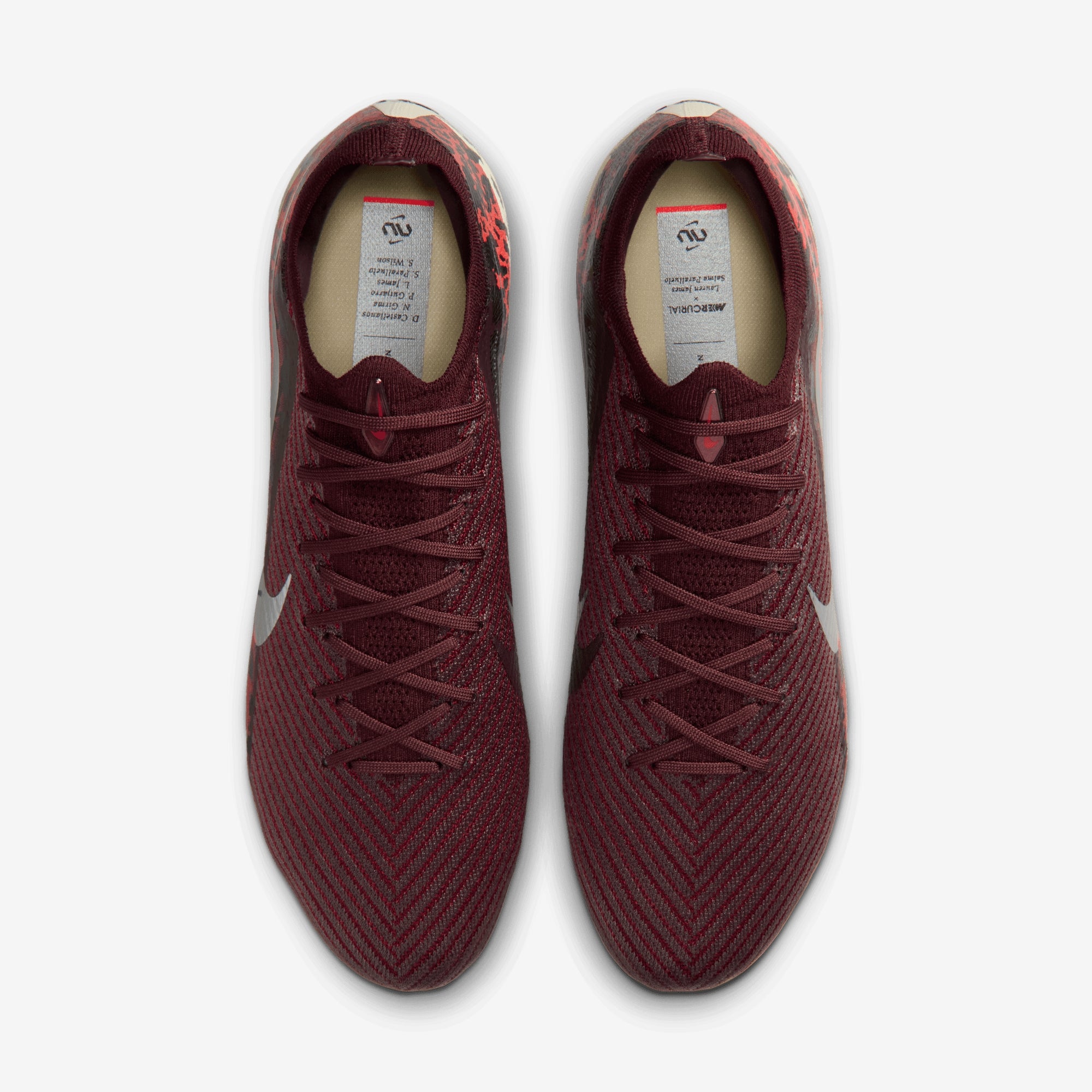 Nike United Vapor 16 Elite Firm-Ground Low-Top Soccer Cleats - Burgundy Crush/Metallic Silver