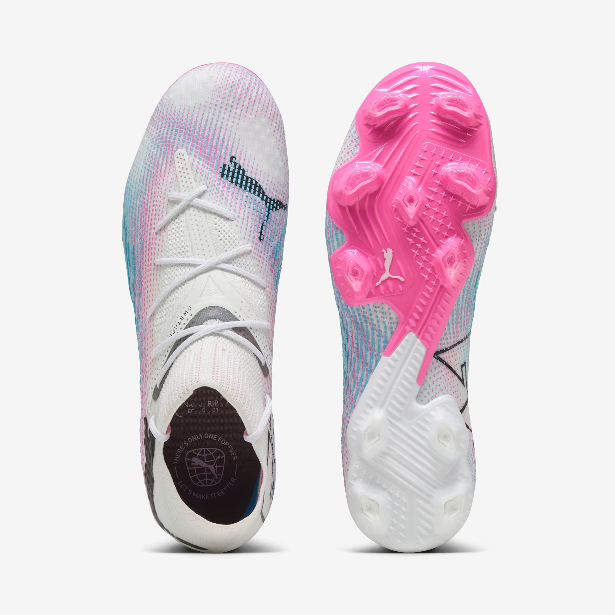 PUMA FUTURE 7 ULTIMATE Firm/Artificial-Ground Low-Top Soccer Cleats - PUMA White-PUMA Black-Poison Pink