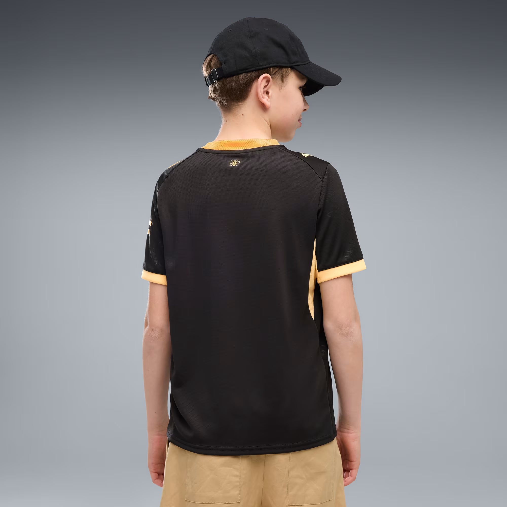PUMA Manchester City 2026/27 Away Big Kids' Soccer Jersey - PUMA Black-Flaxen