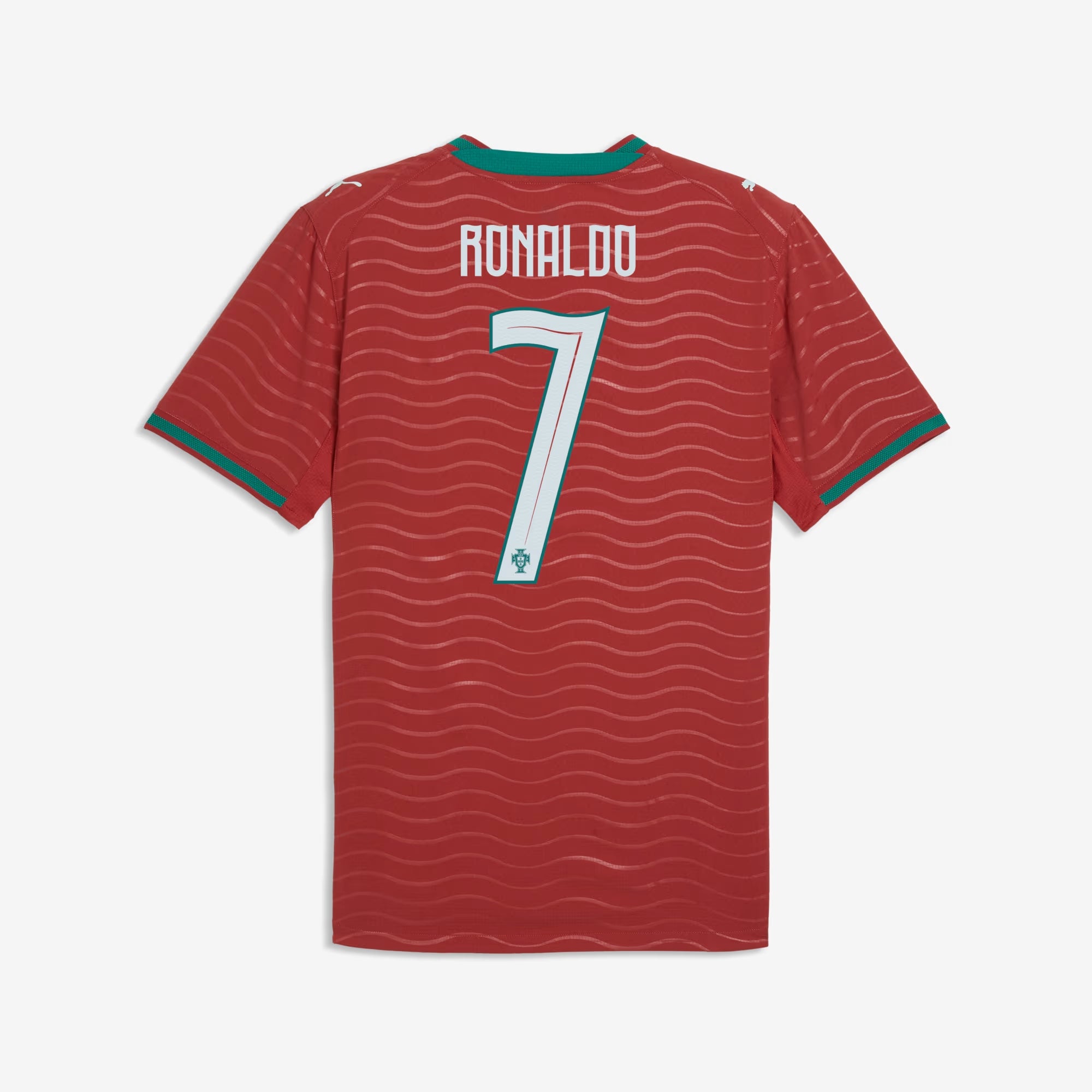 PUMA Portugal 2026 Match Home Ronaldo Men's Soccer Authentic Jersey - Club Red-Green Lagoon