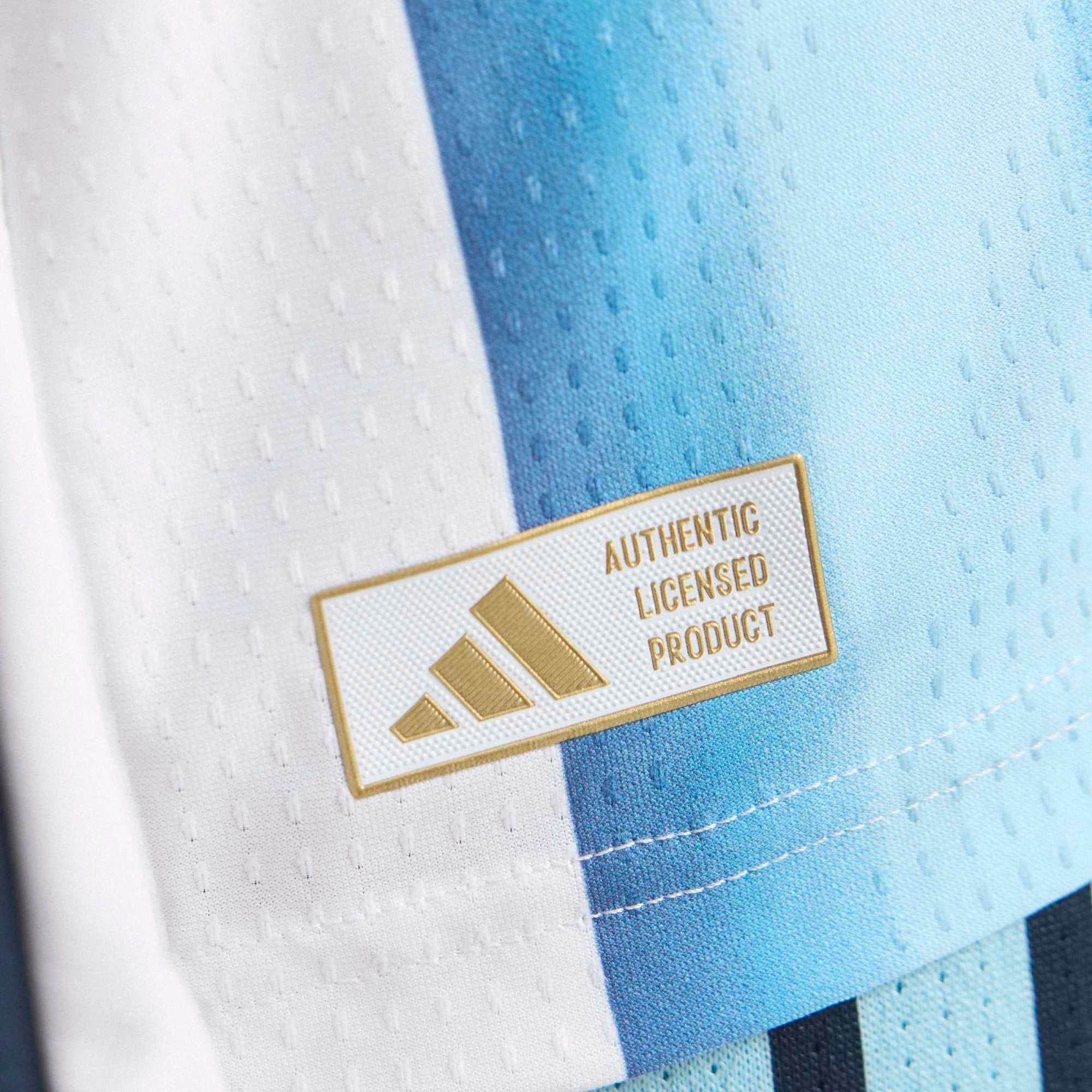adidas Argentina 2026 Match Home Men's Soccer Authentic Long-Sleeve Jersey - White / Icey Blue / Light Blue