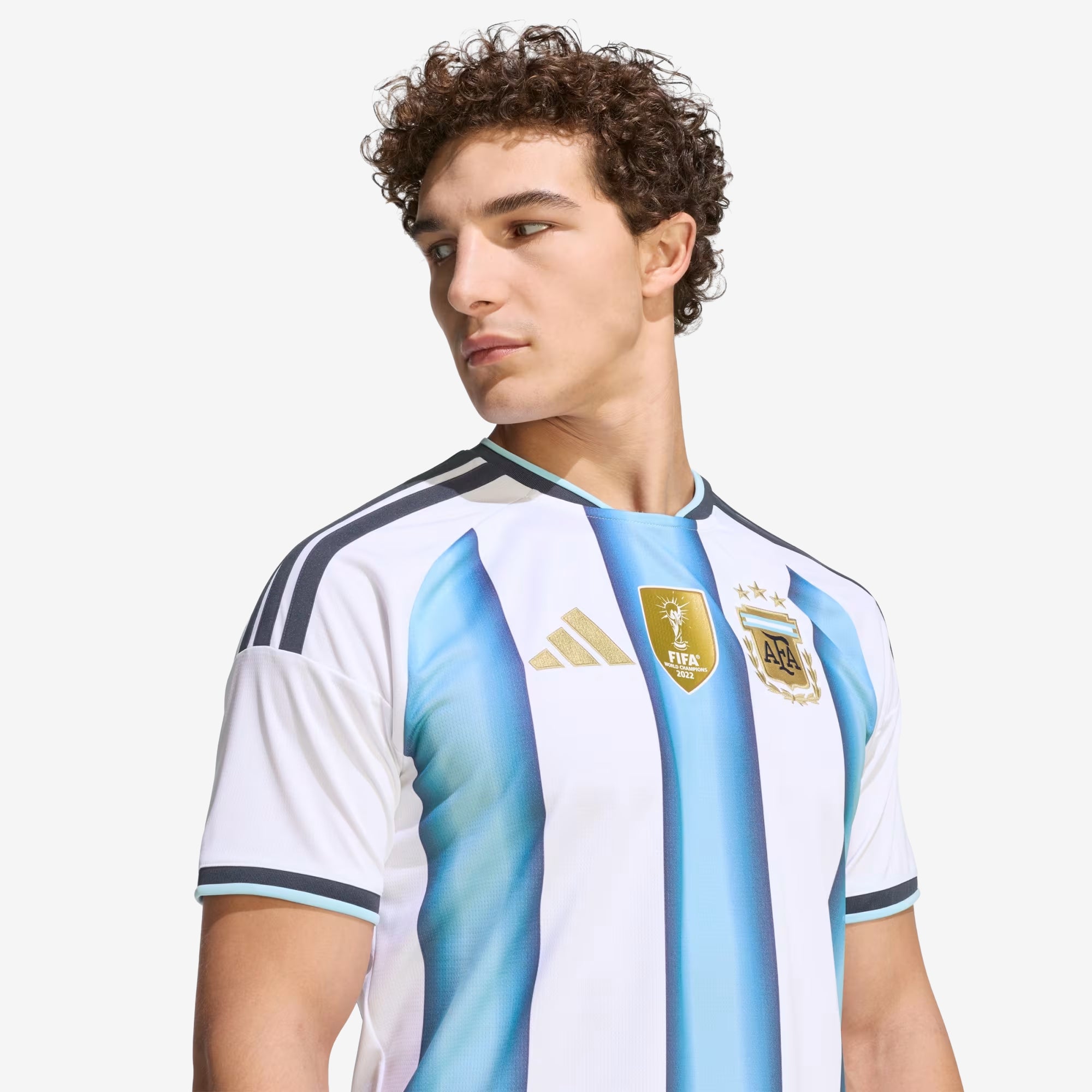 adidas Argentina 2026 Stadium Home Men's Soccer Jersey - White / Icey Blue / Light Blue