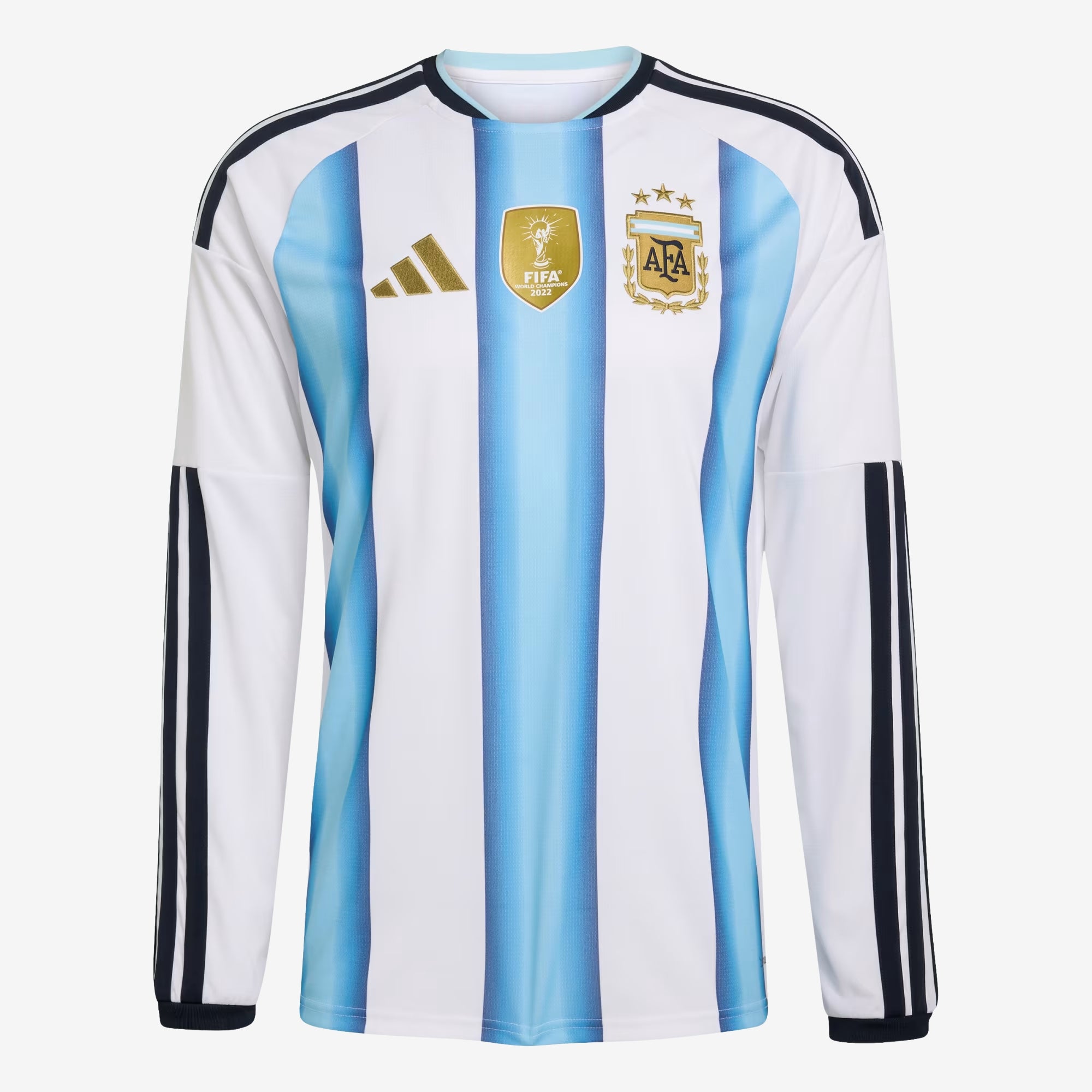 adidas Argentina 2026 Stadium Home Men's Soccer Long-Sleeve Jersey - White / Icey Blue / Light Blue