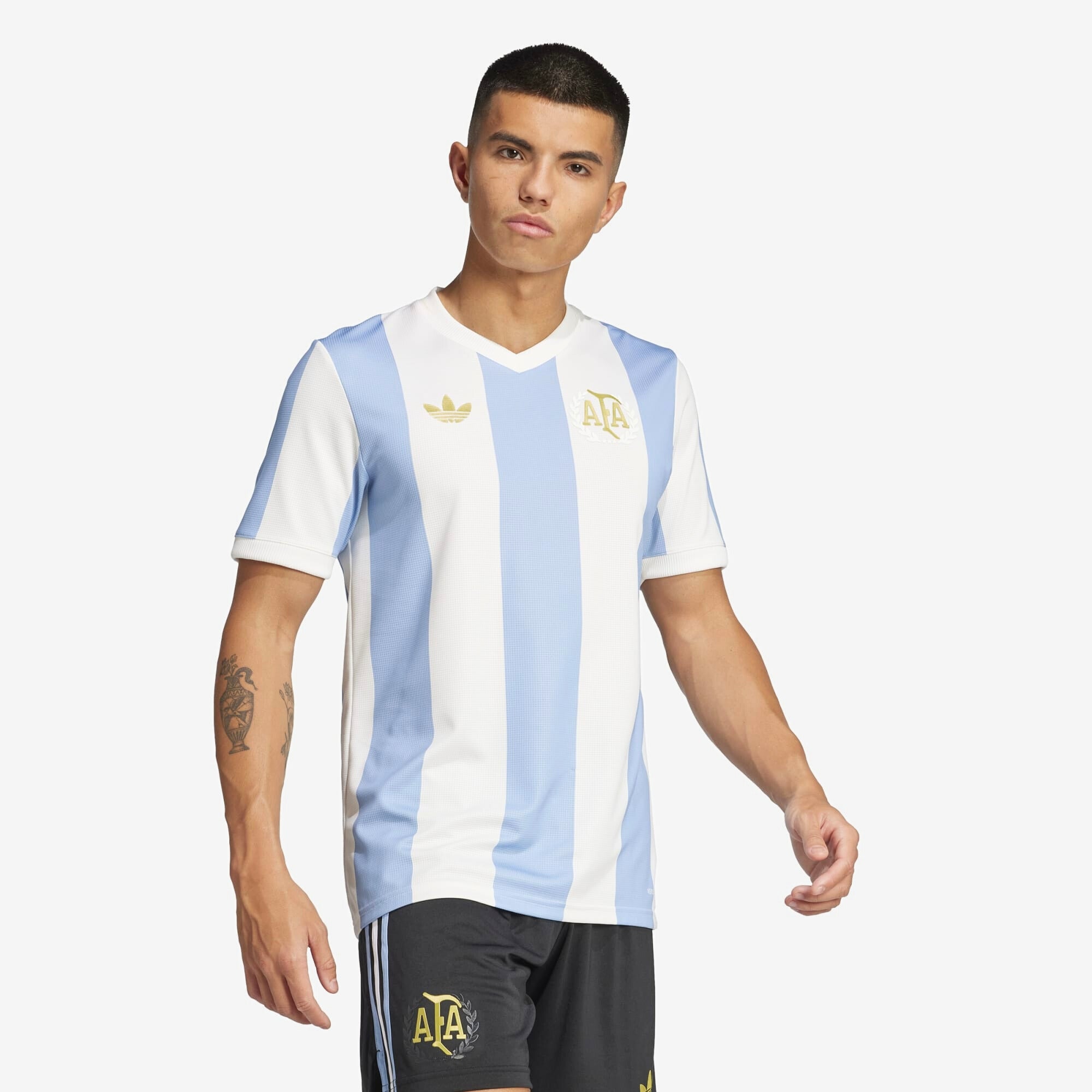 adidas Argentina Anniversary Men's AEROREADY Soccer Jersey - Ambient Sky / Cloud White