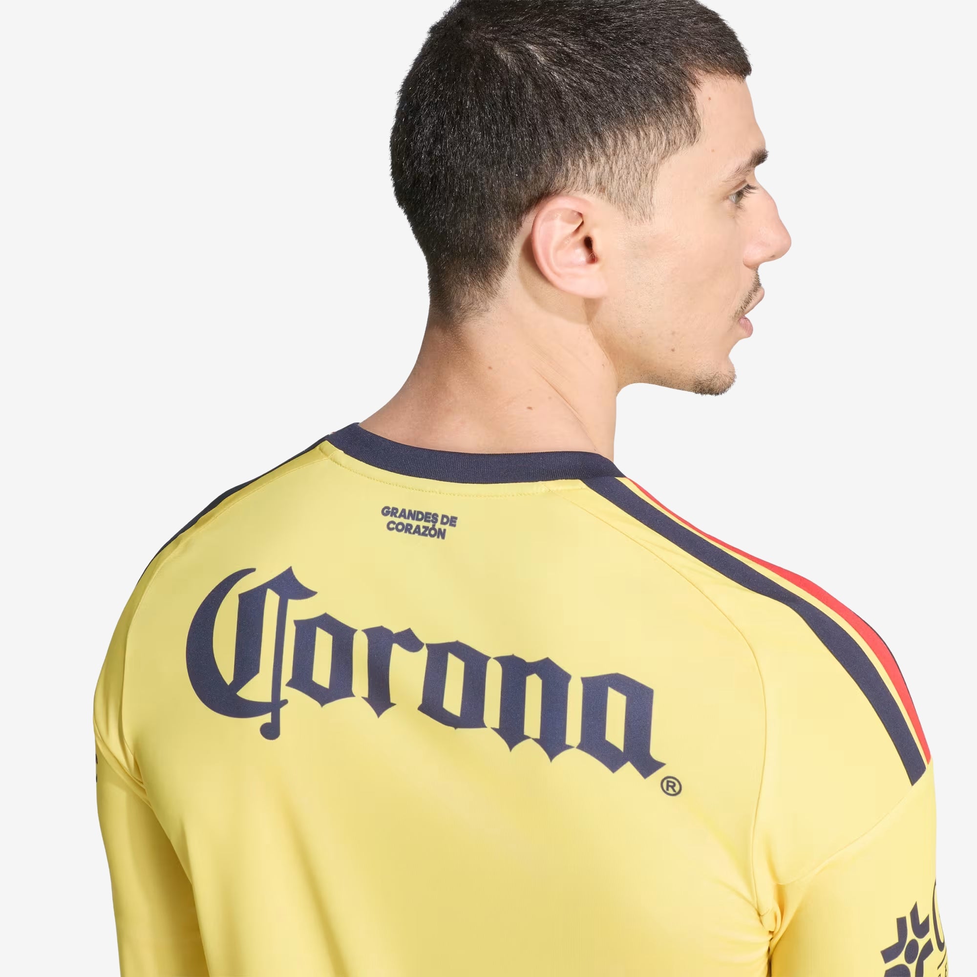 adidas Club America 2026/27 Stadium Home Men's Soccer Long-Sleeve Jersey - Impact Yellow / Legend Ink