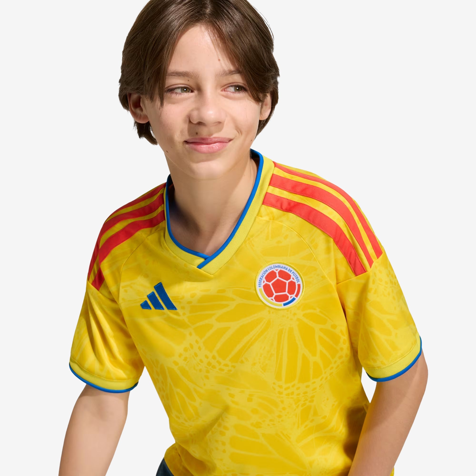 adidas Colombia 2026 Stadium Home Big Kids' Soccer Jersey - Impact Yellow
