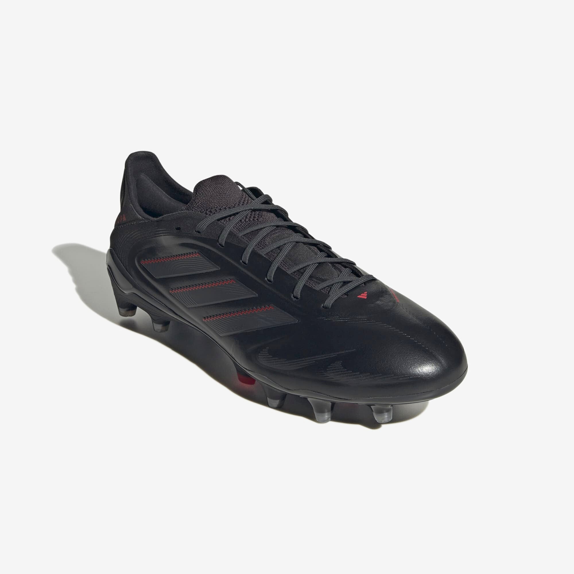 adidas Copa Pure 3 Elite FG Low-Top Soccer Cleats - Core Black / Carbon / Lucid Red