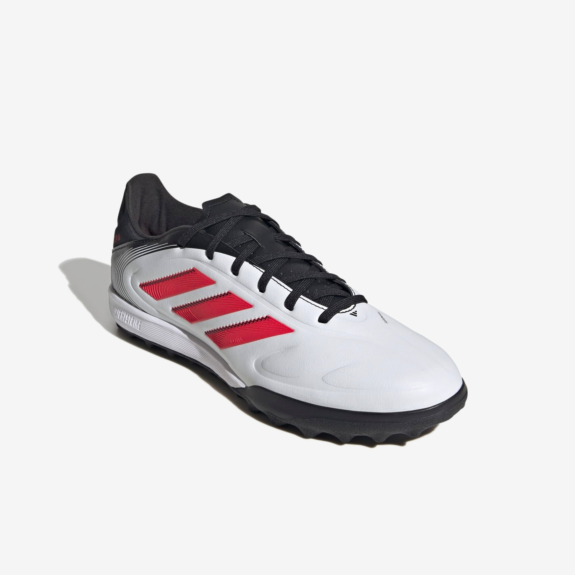 adidas Copa Pure 3 League TF Low-Top Soccer Shoes - Cloud White / Lucid Red / Core Black