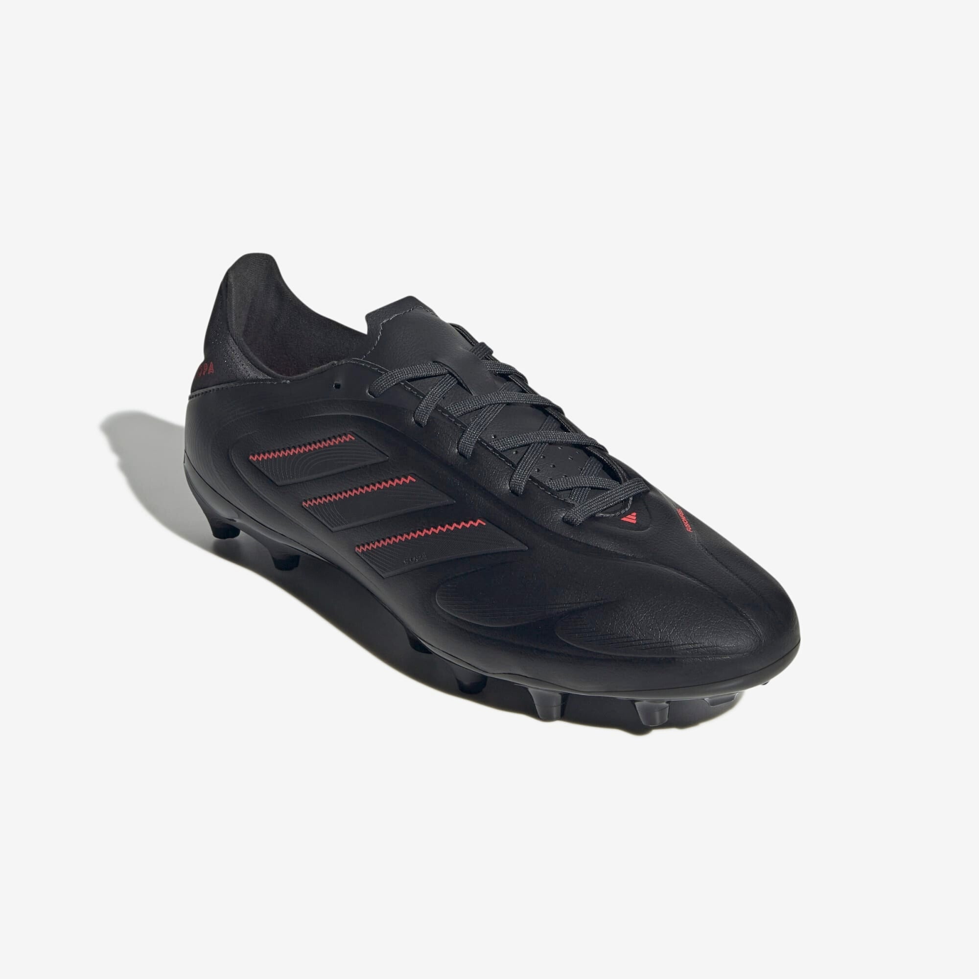 adidas Copa Pure 3 League FG/MG Low-Top Soccer Cleats - Core Black / Carbon / Lucid Red