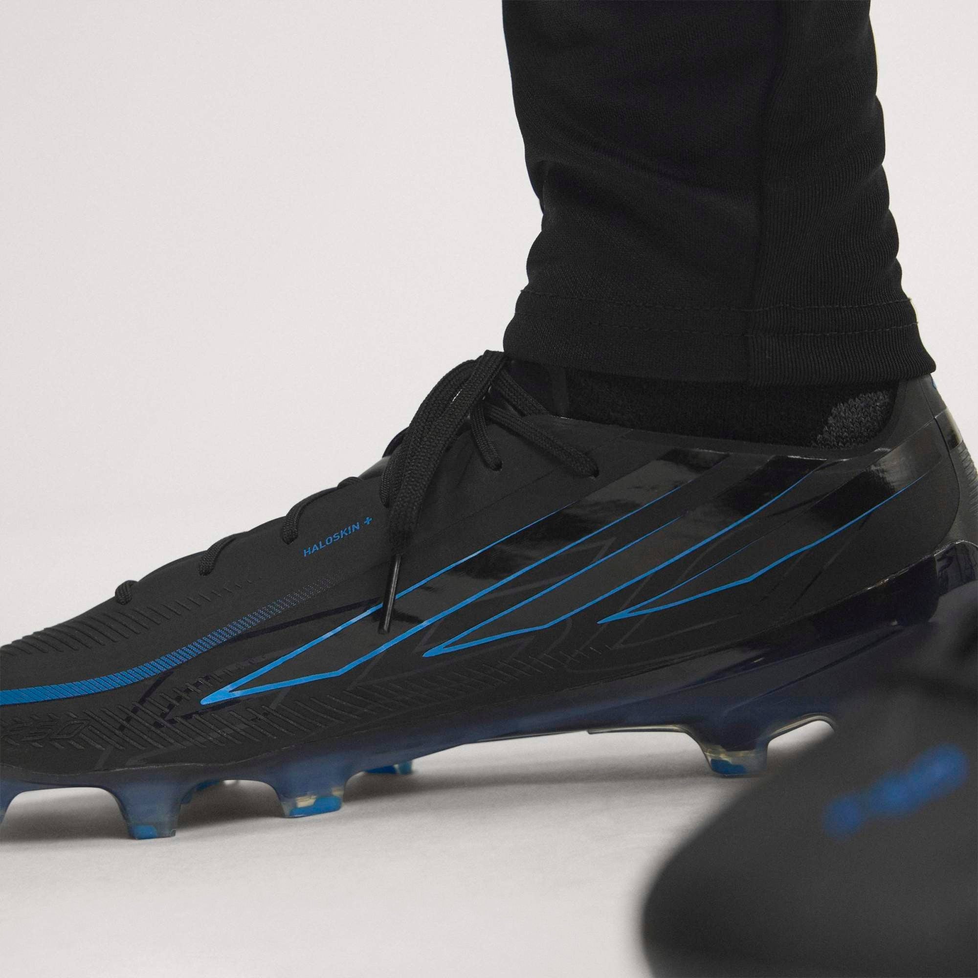 adidas F50 Hyperfast Elite Firm-Ground Low-Top Soccer Cleats - Core Black / Core Black / Lucid Ray Blue