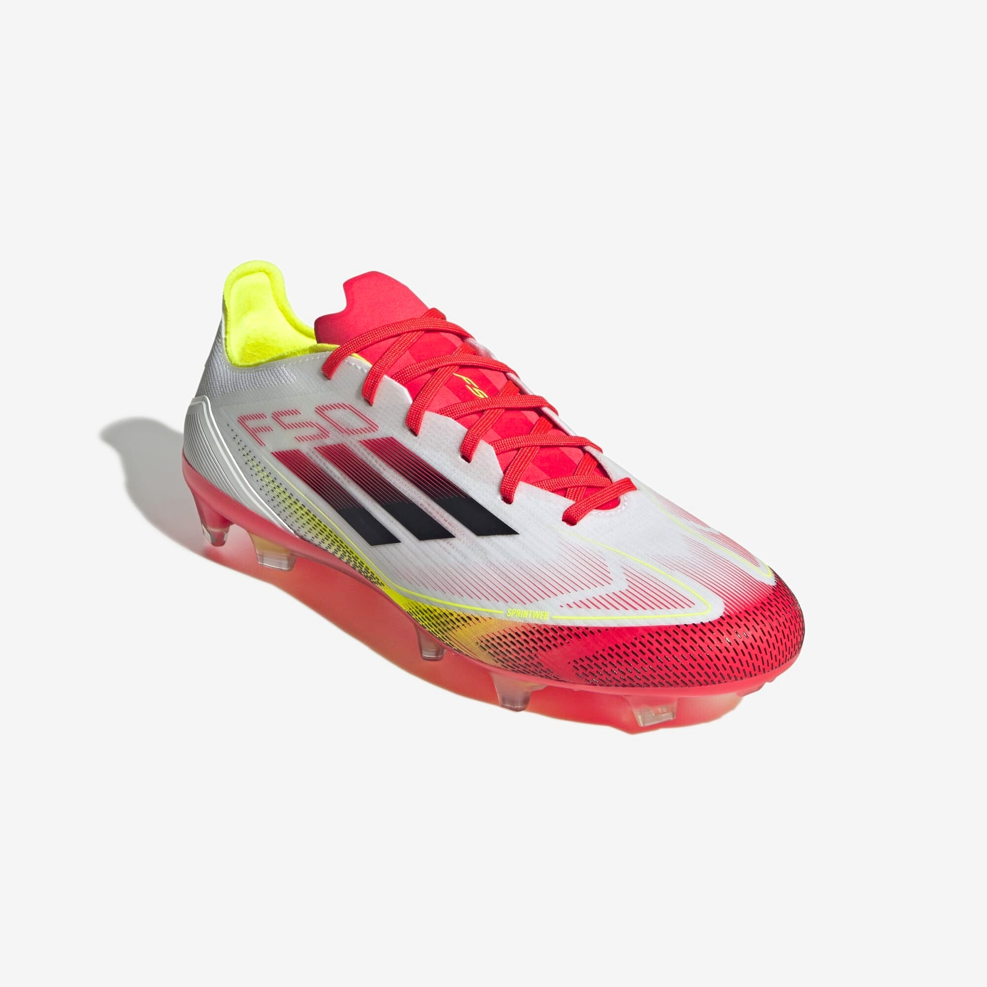 adidas F50 Pro FG Low-Top Soccer Cleats - Cloud White / Core Black / Solar Yellow