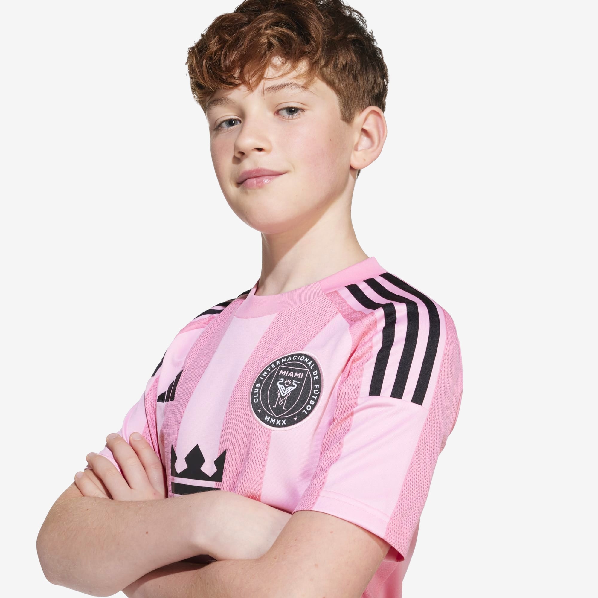 adidas Inter Miami CF 2025/26 Stadium Home Big Kids' AEROREADY Soccer Replica Jersey - Easy Pink