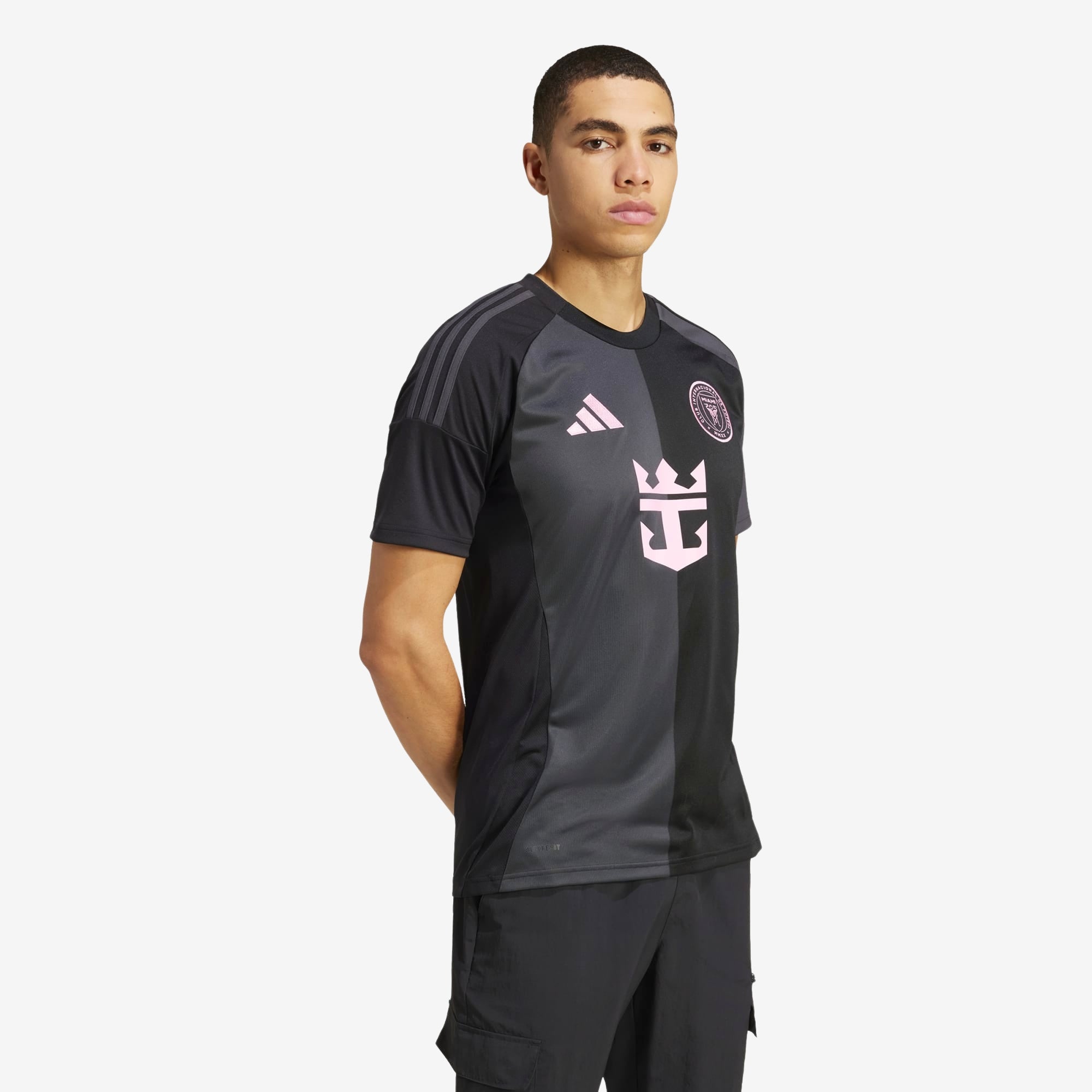 adidas Inter Miami CF 2025/26 Stadium Away Men's AEROREADY Soccer Replica Jersey - Black