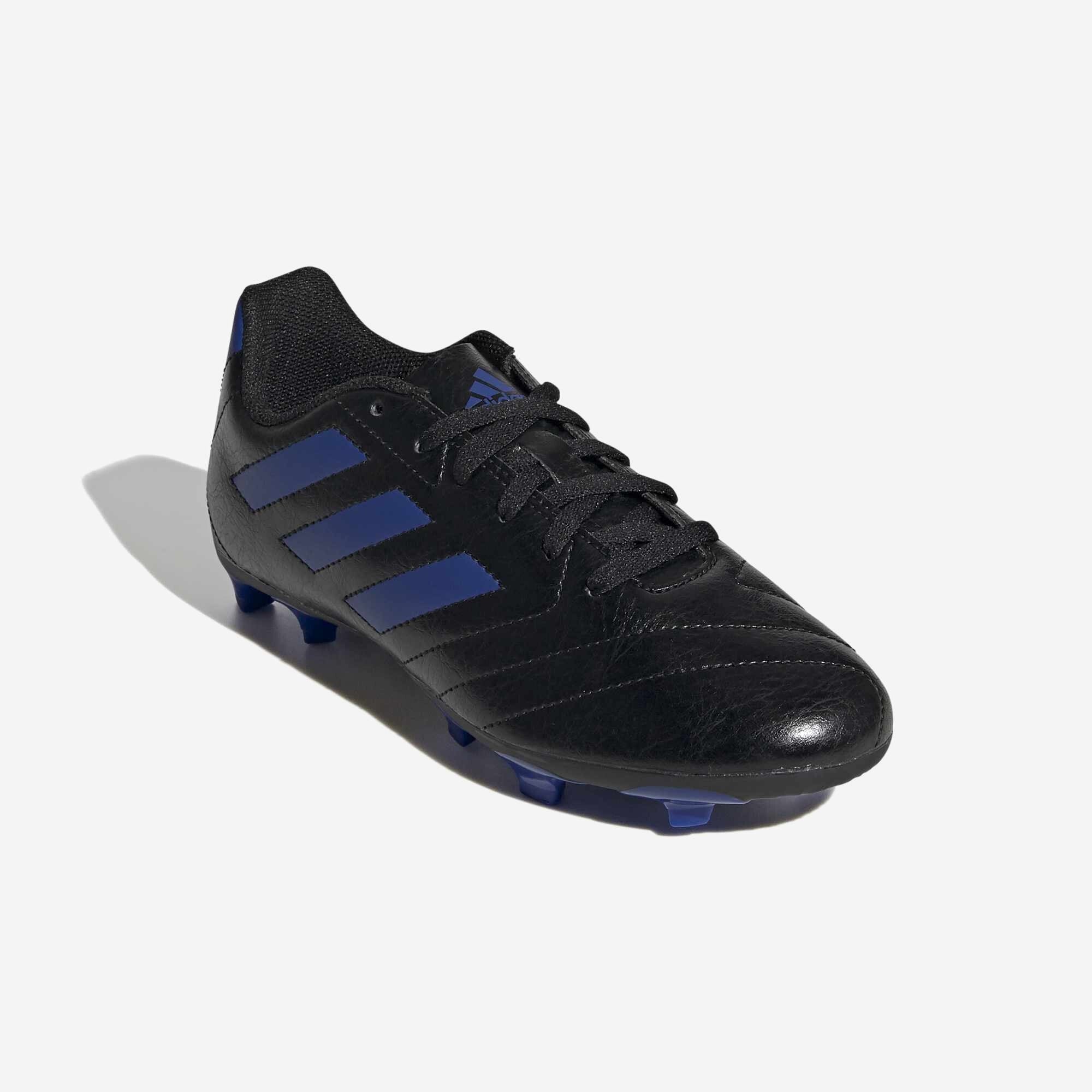 adidas Jr. Goletto VII Little/Big Kids' Firm-Ground Low-Top Soccer Cleats - Core Black / Team Royal Blue / Team Royal Blue