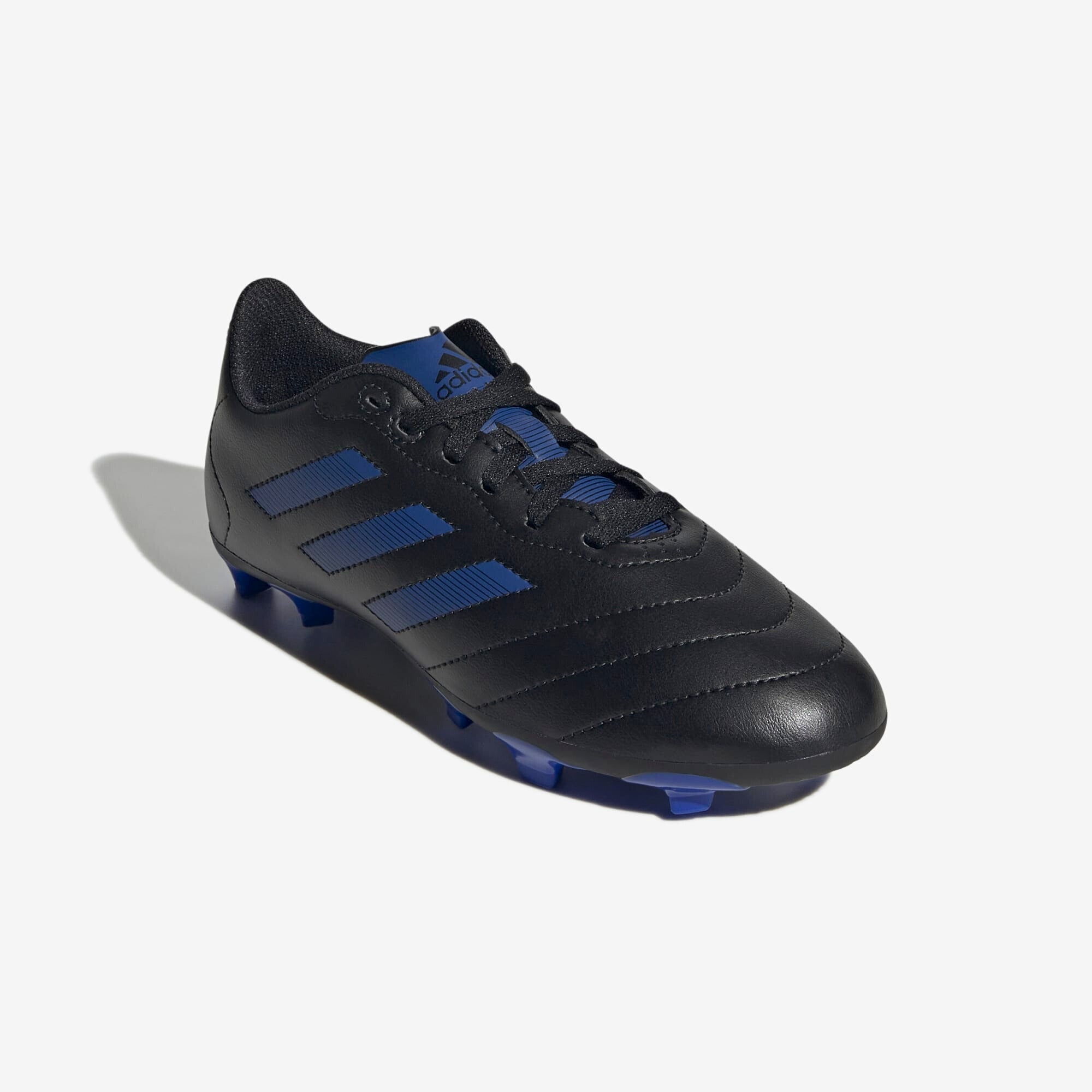 adidas Jr. Goletto VIII Little/Big Kids' FG Low-Top Soccer Cleats - Core Black / Royal Blue / Core Black