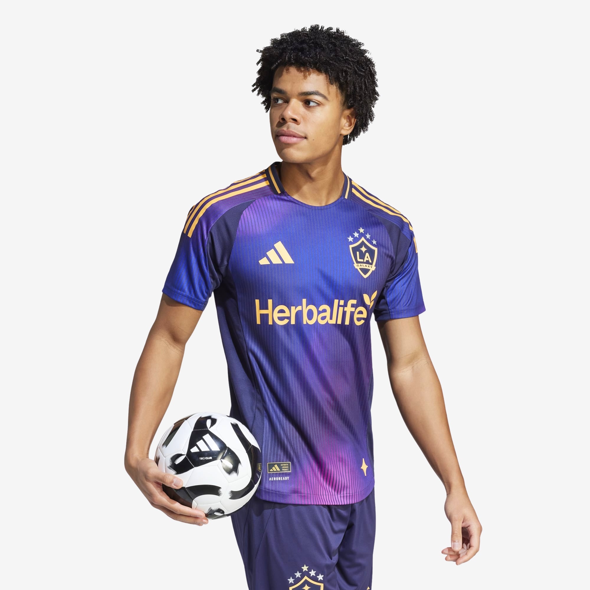 adidas LA Galaxy 2025/26 Match Away Men's AEROREADY Soccer Authentic Jersey - Noble Ink