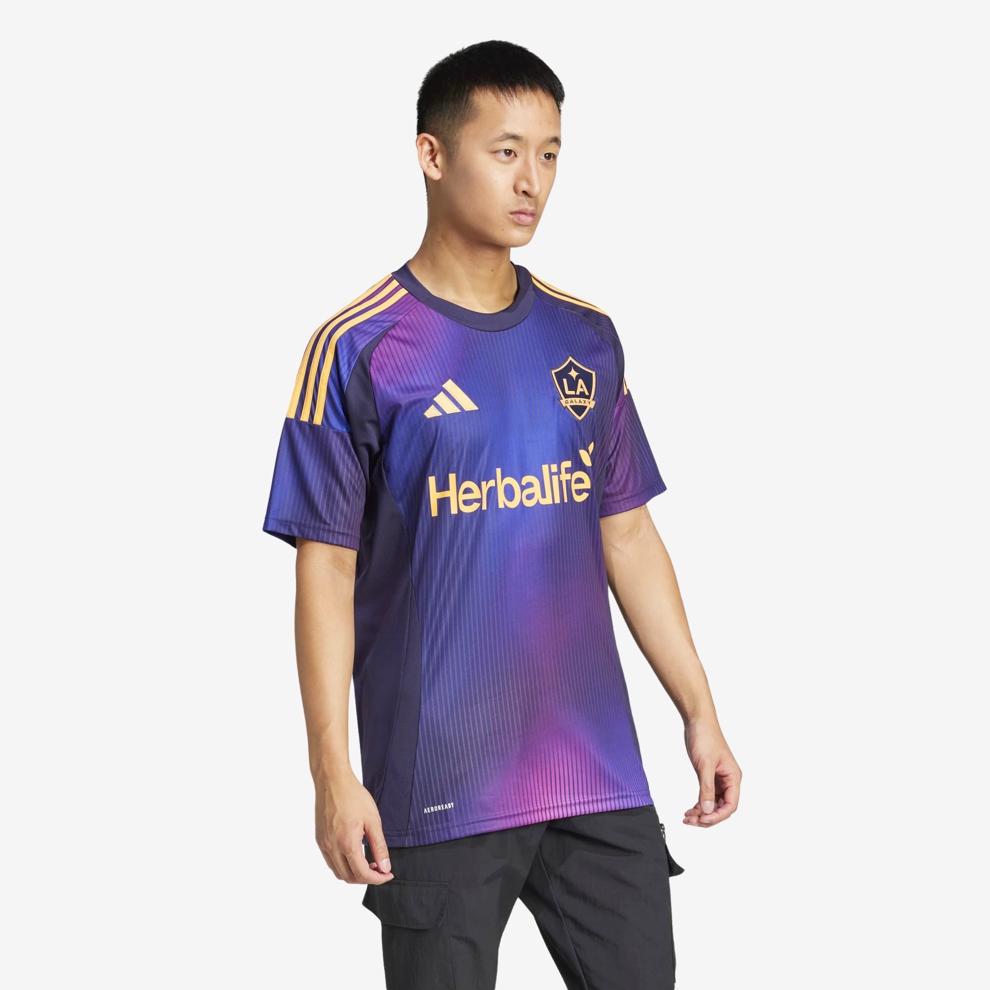 adidas LA Galaxy 2025/26 Stadium Away Men's AEROREADY Soccer Replica Jersey - Noble Ink