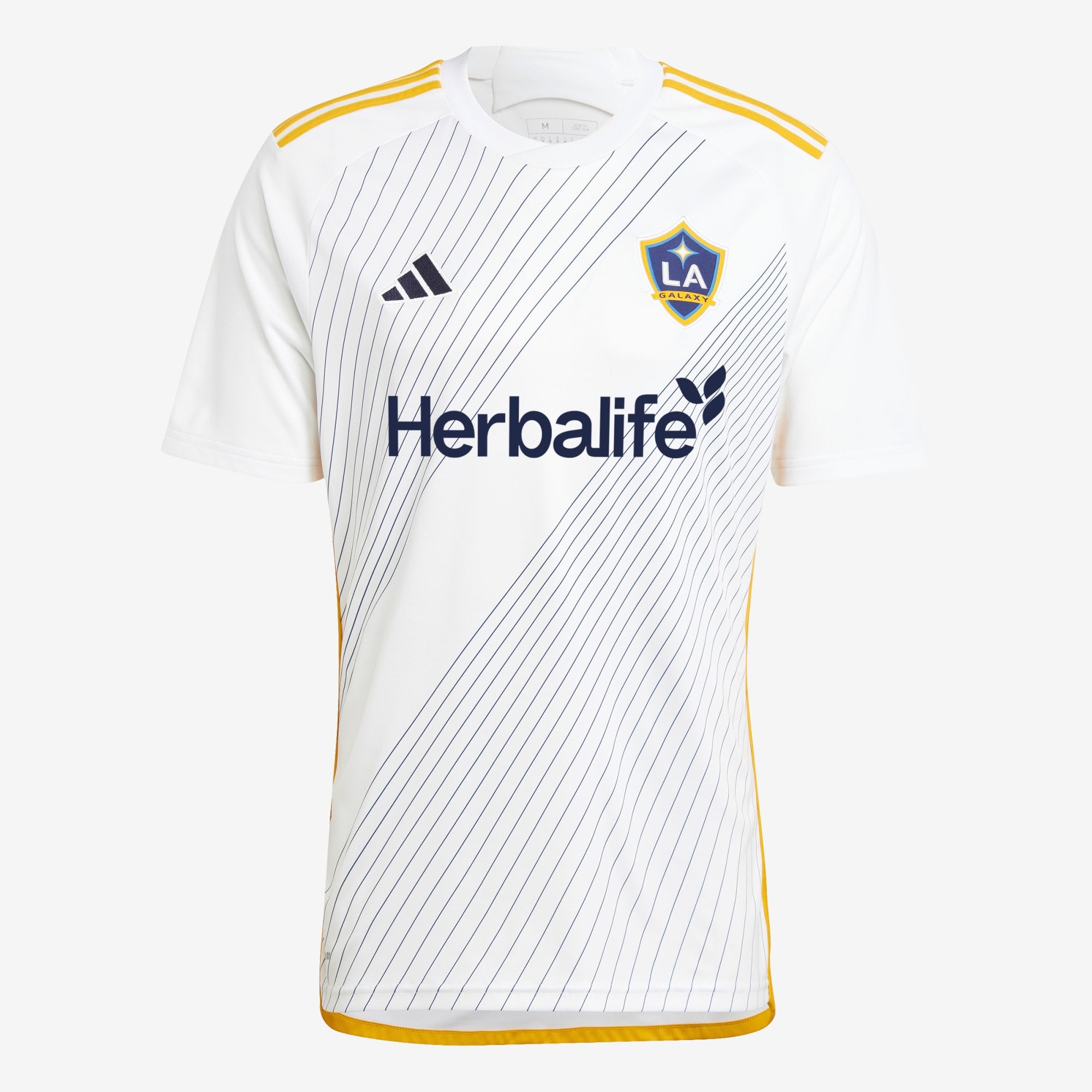 adidas LA Galaxy 2024/25 Stadium Home Men's AEROREADY Soccer Replica Jersey - White