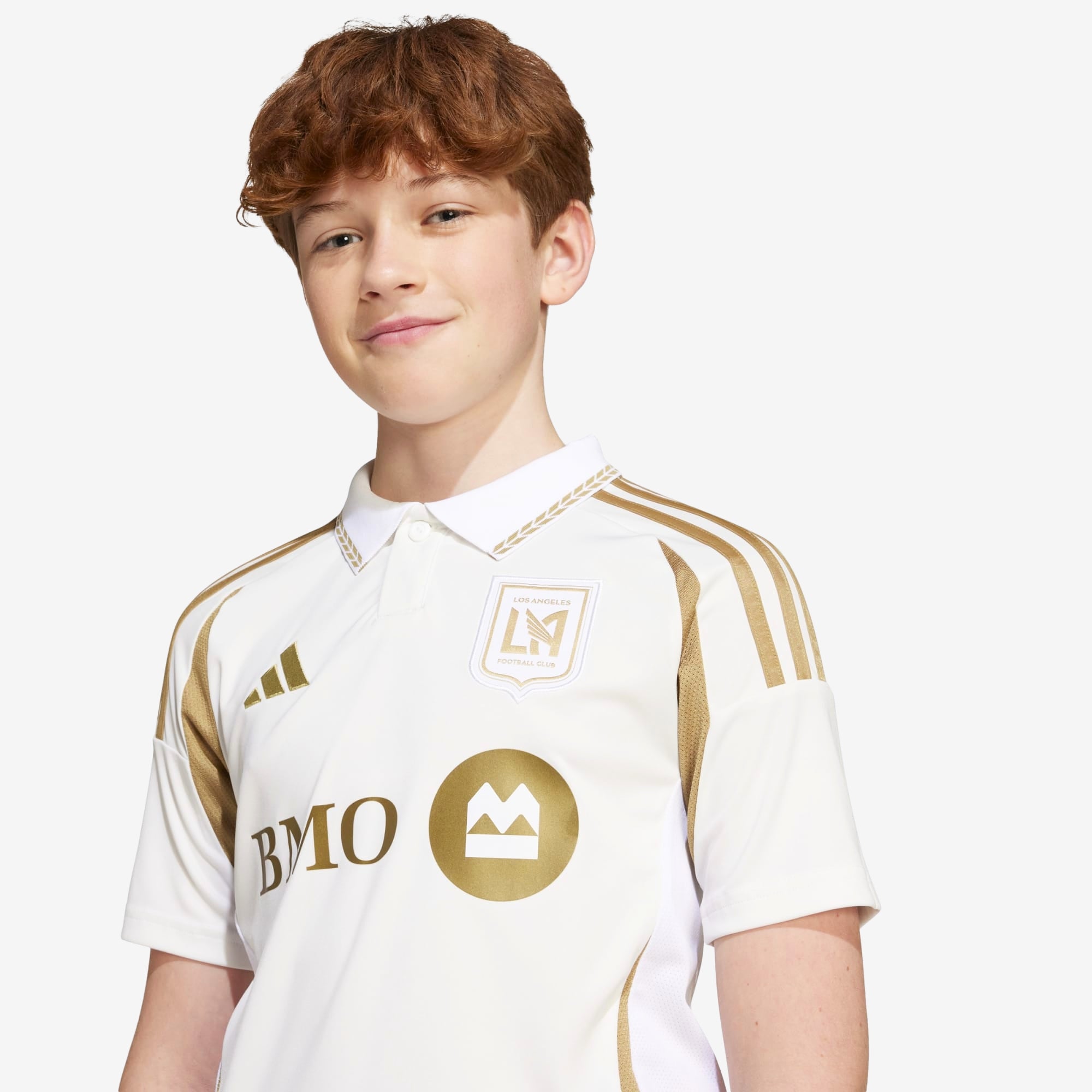 adidas LAFC 2025/26 Stadium Away Big Kids' AEROREADY Soccer Replica Jersey - White