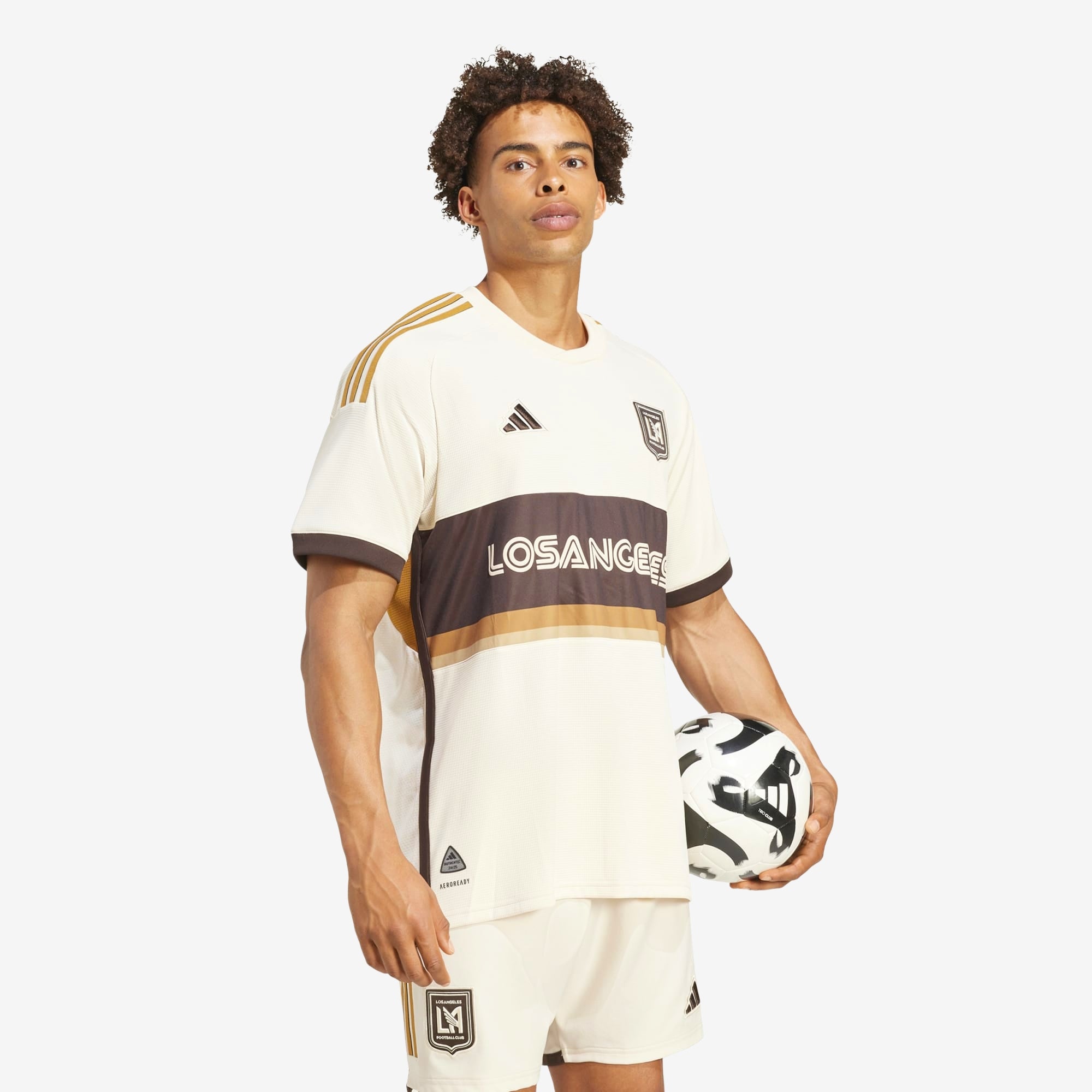 adidas Los Angeles FC 2024 Match Archive Men's HEAT.RDY Soccer Authentic Jersey - Linen