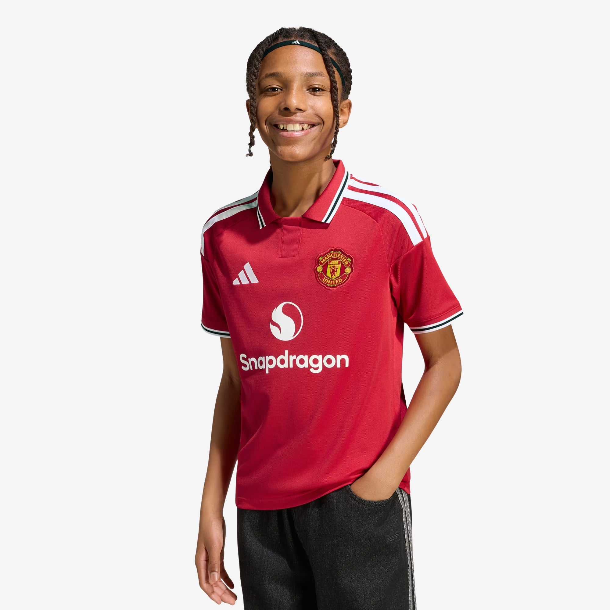 adidas Manchester United 2026/27 Stadium Home Big Kids' Soccer Jersey - Mufc Red