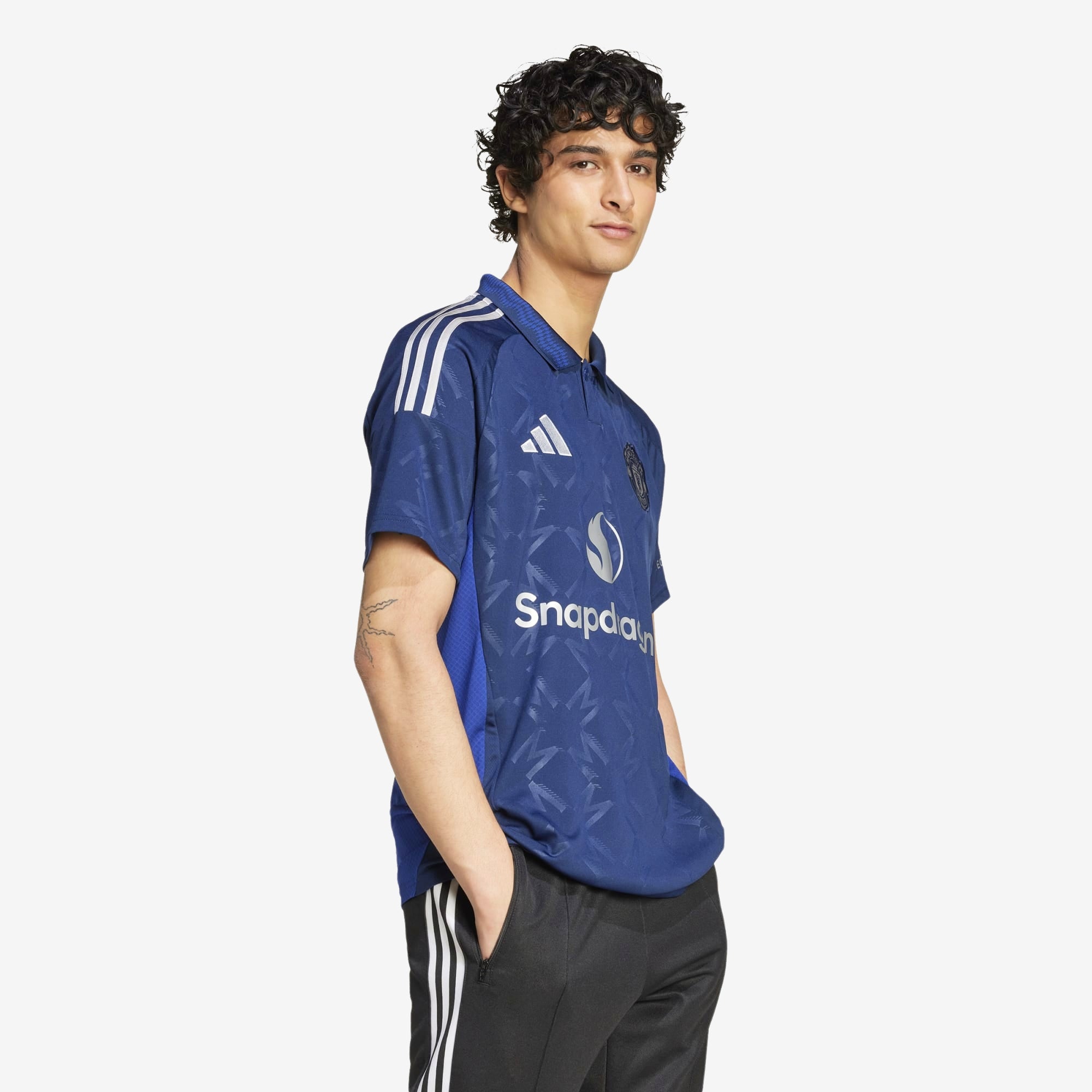 adidas Manchester United 2024/25 Stadium Away Men's AEROREADY Soccer Replica Jersey - Night Indigo