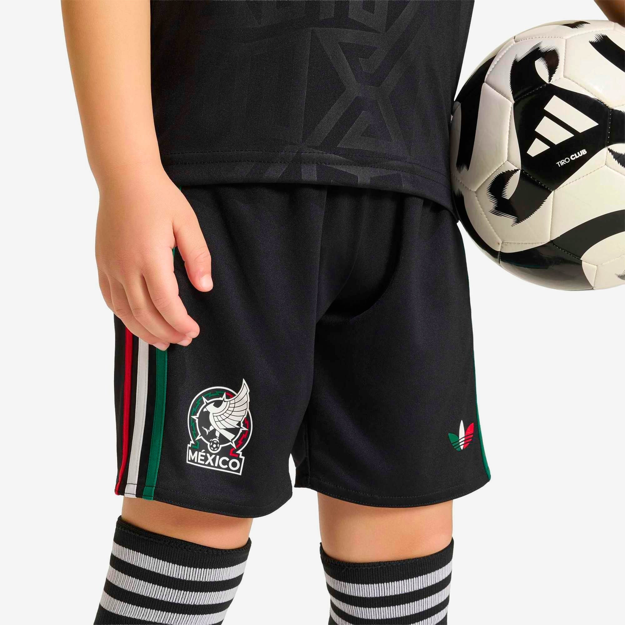 adidas Mexico 2026 Stadium Third Mini Little/Big Kids' Soccer Kit - Black
