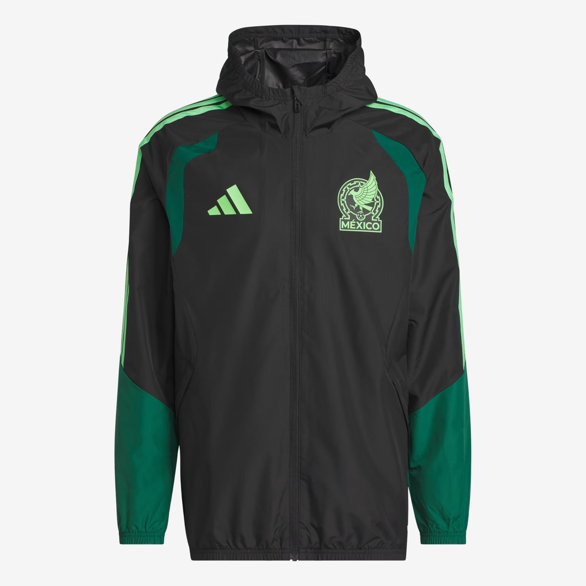 adidas Mexico 2026 Tiro All Weather Men's Soccer Jacket - Black