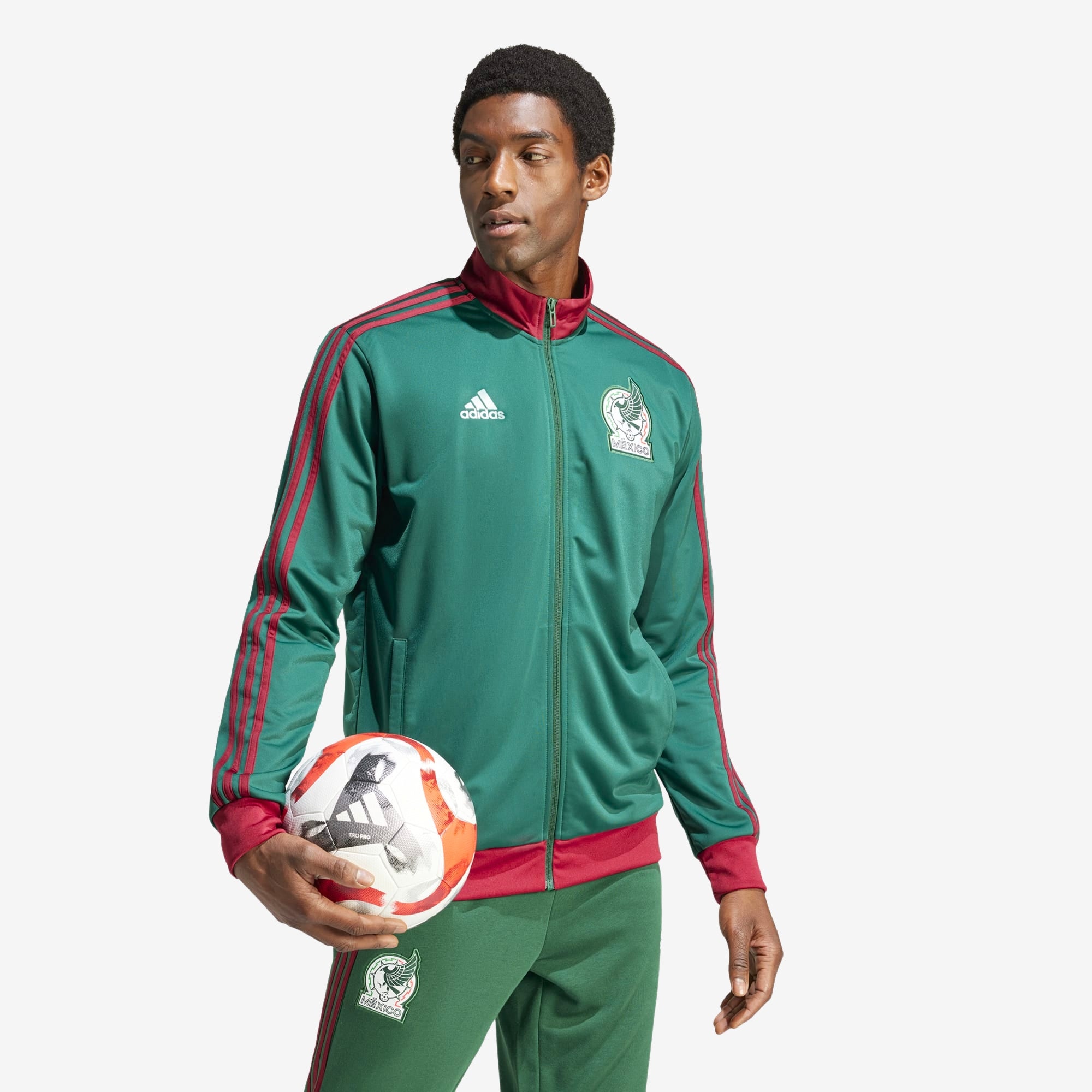 adidas Mexico DNA Top Men's Full-Zip Soccer Track Jacket - Collegiate Green