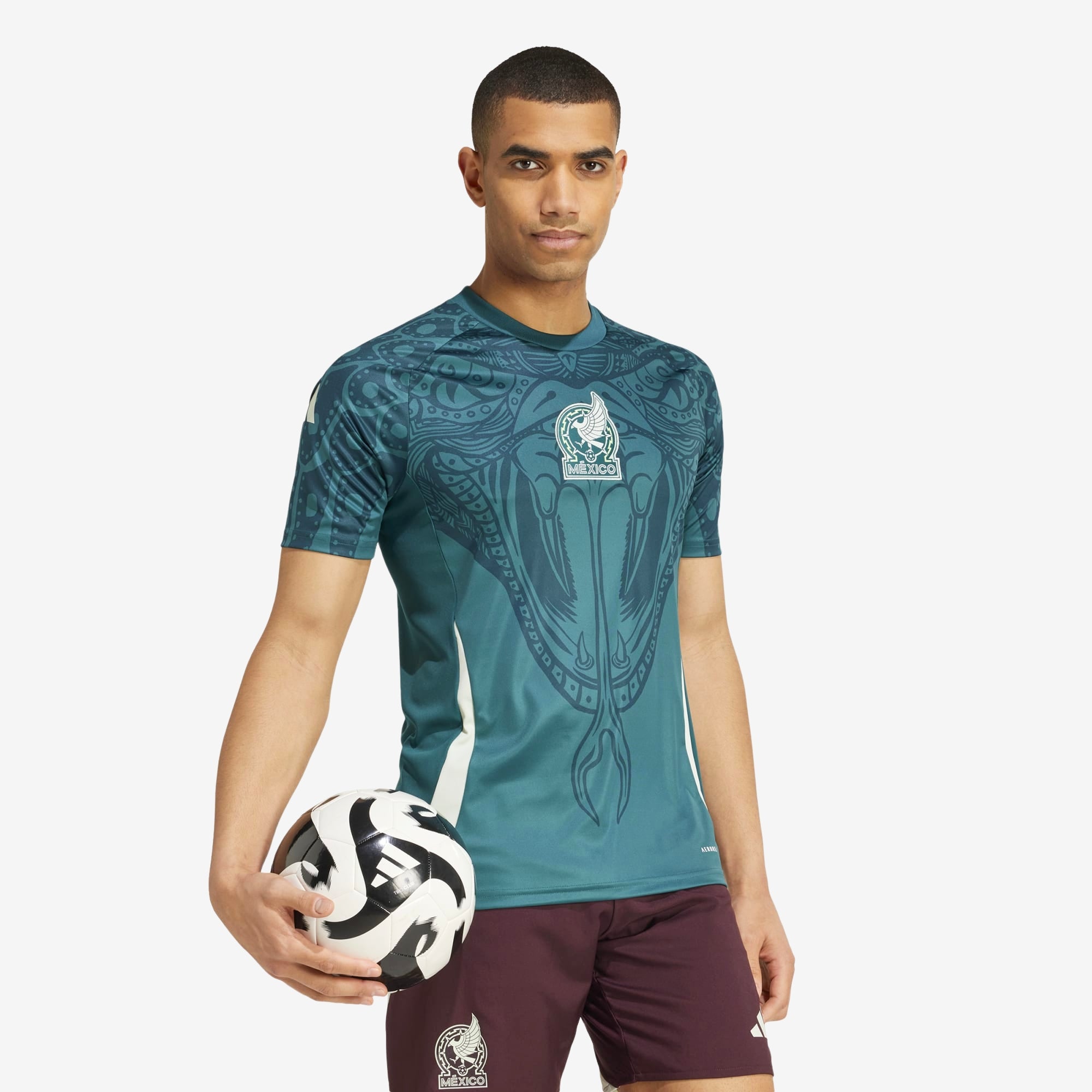 adidas Mexico Pre-Match Men's AEROREADY Soccer Jersey - Mystery Green