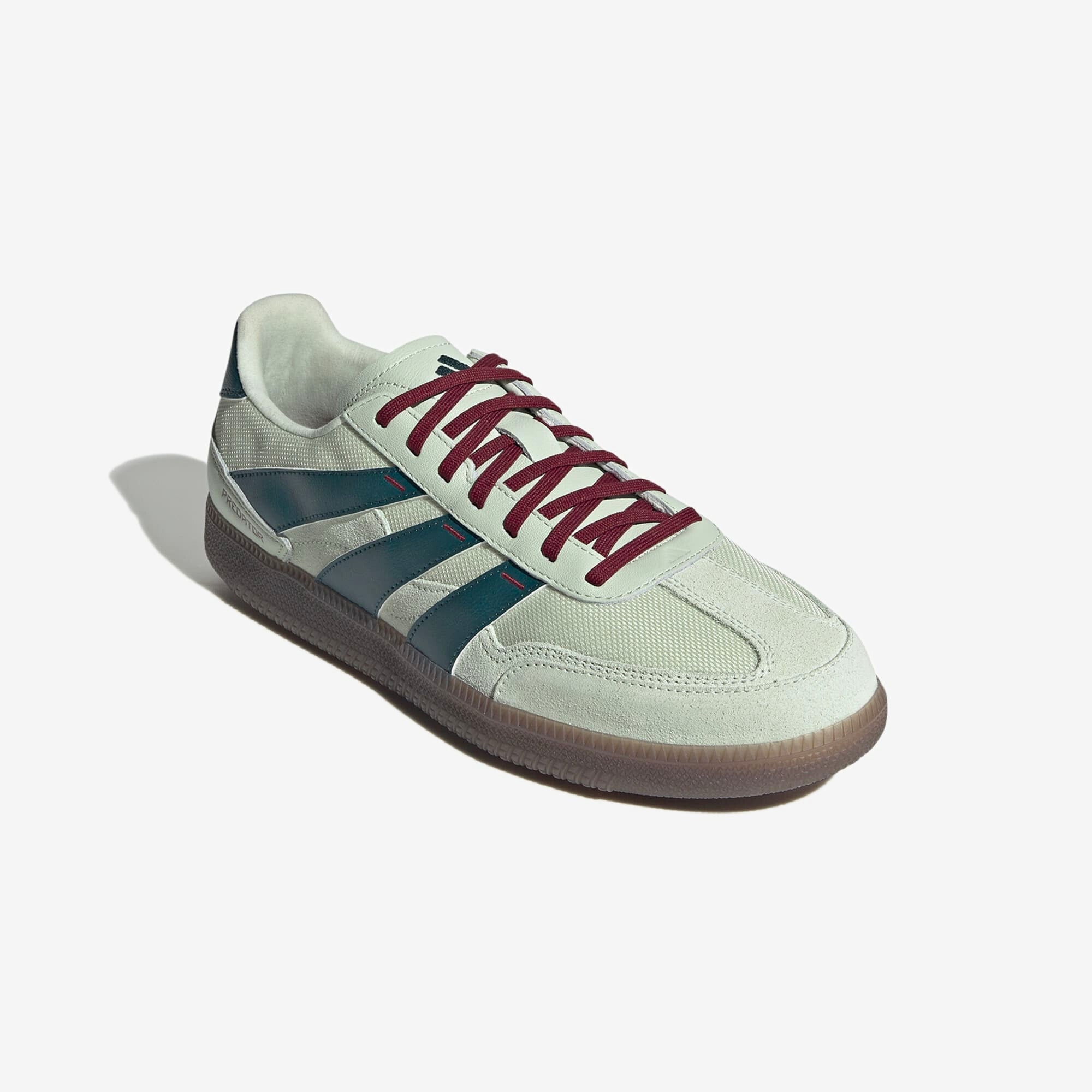 adidas Mexico Predator Freestyle IC Low-Top Soccer Shoes - Linen Green / Mystery Green / Team Coll Burgundy 2