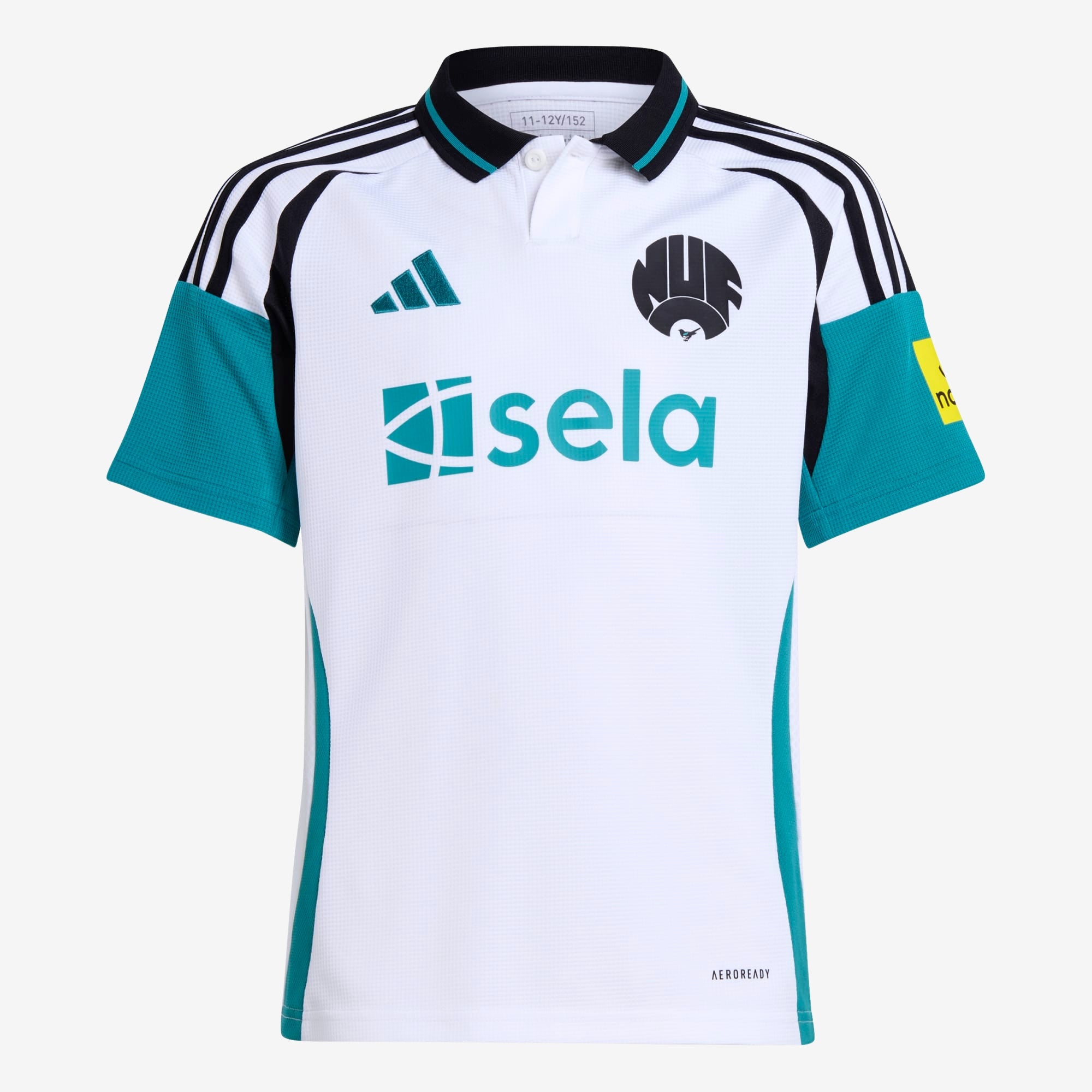 adidas Newcastle United FC 2024/25 Stadium Third Big Kids' AEROREADY Soccer Replica Jersey - Eqt Green / White